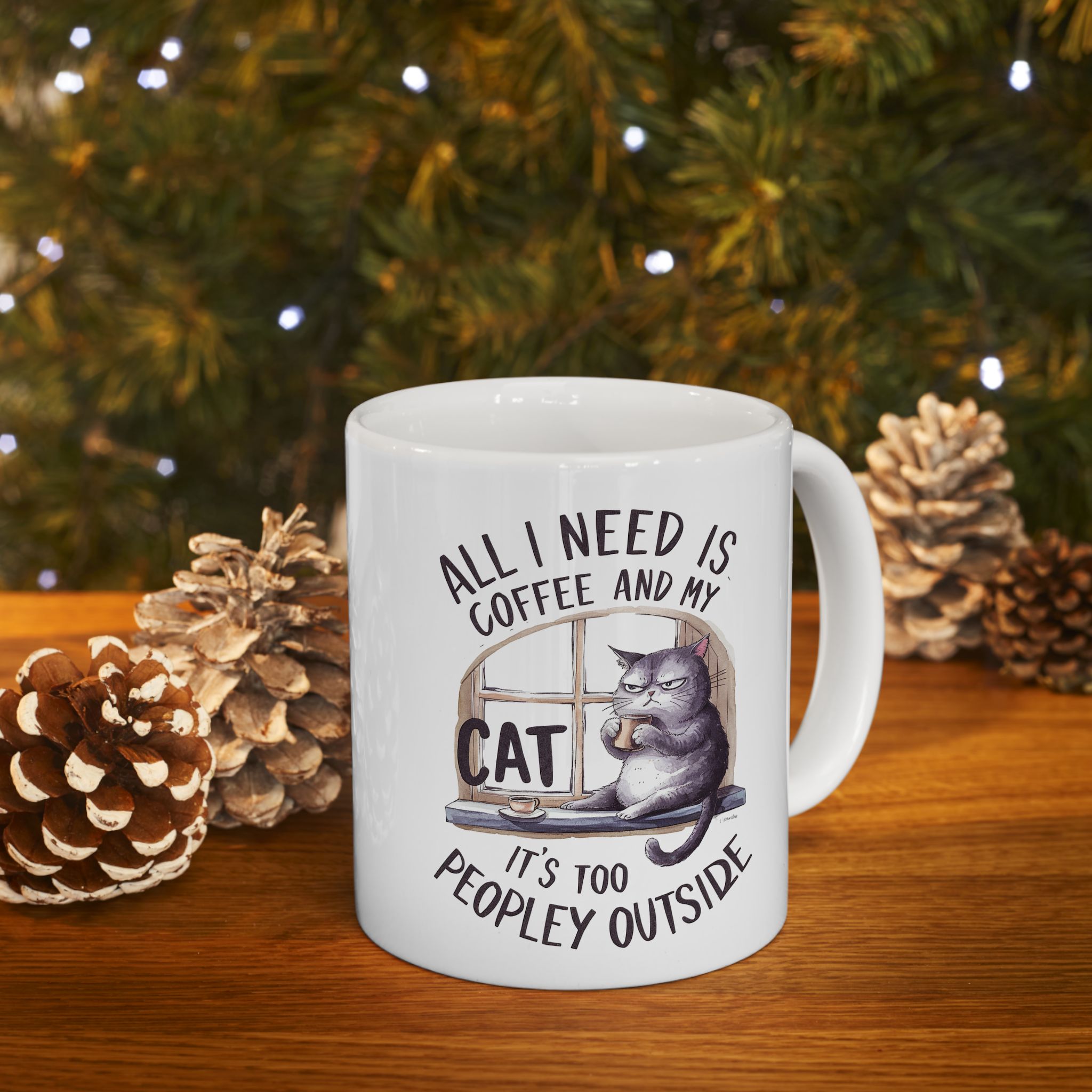 All I Need is Coffee and My Cat Coffee Mug