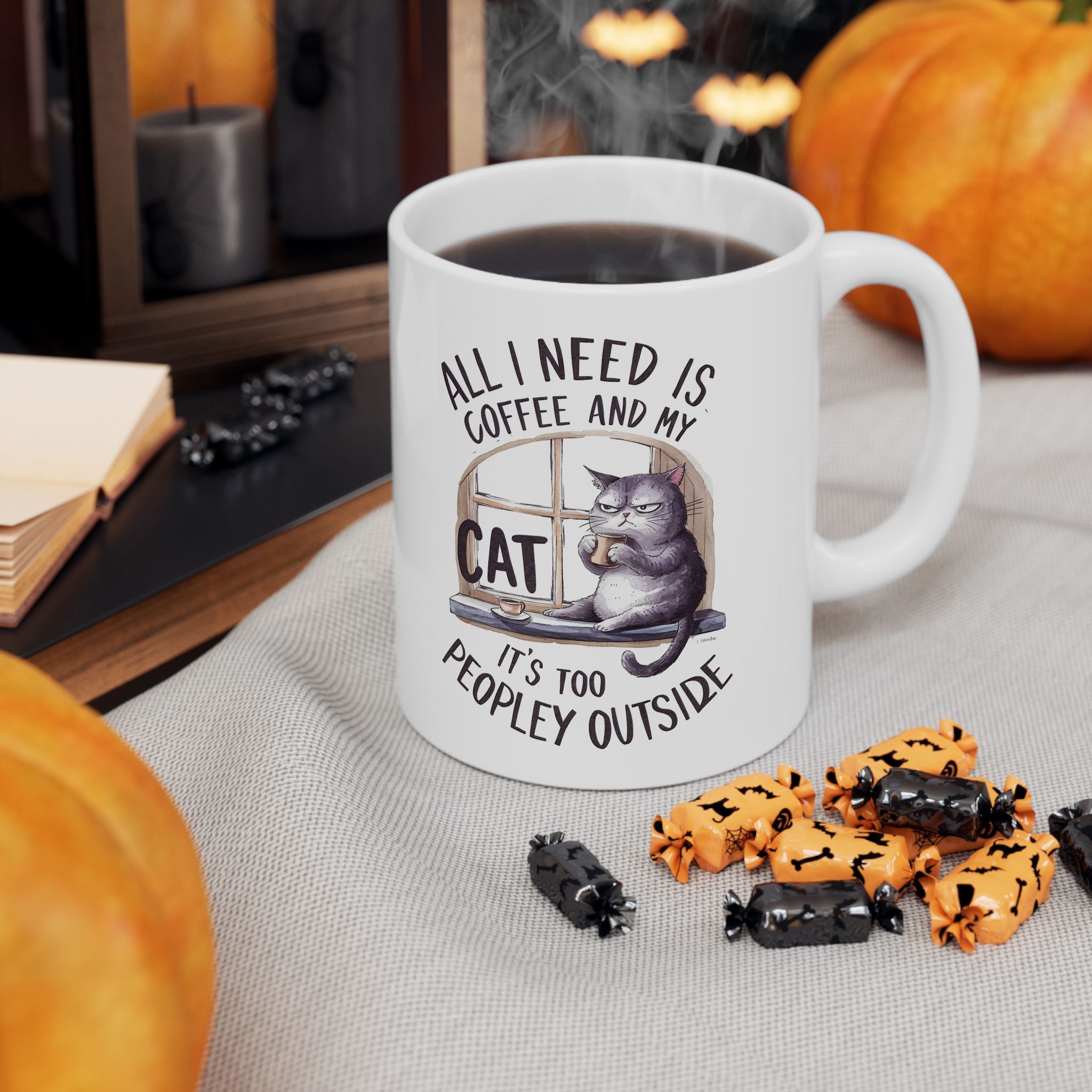 All I Need is Coffee and My Cat Coffee Mug