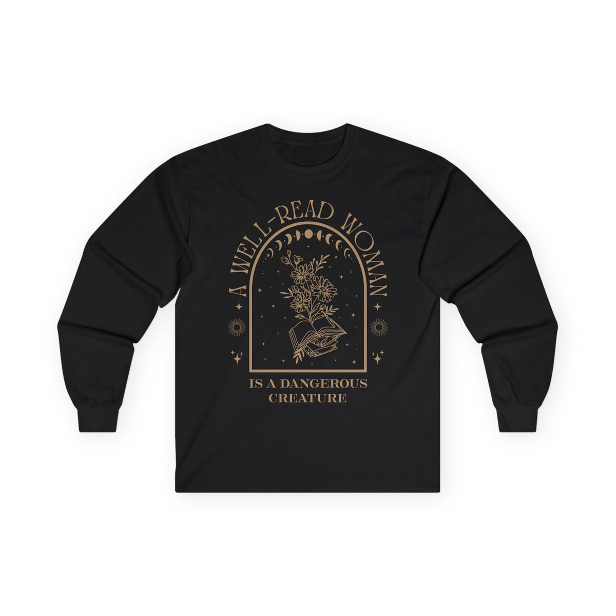 A Well-Read Woman Long Sleeve Tee | Literary Gift, Book Lover Apparel, Women's Empowerment Shirt, Cozy Reading Top, Feminist Fashion