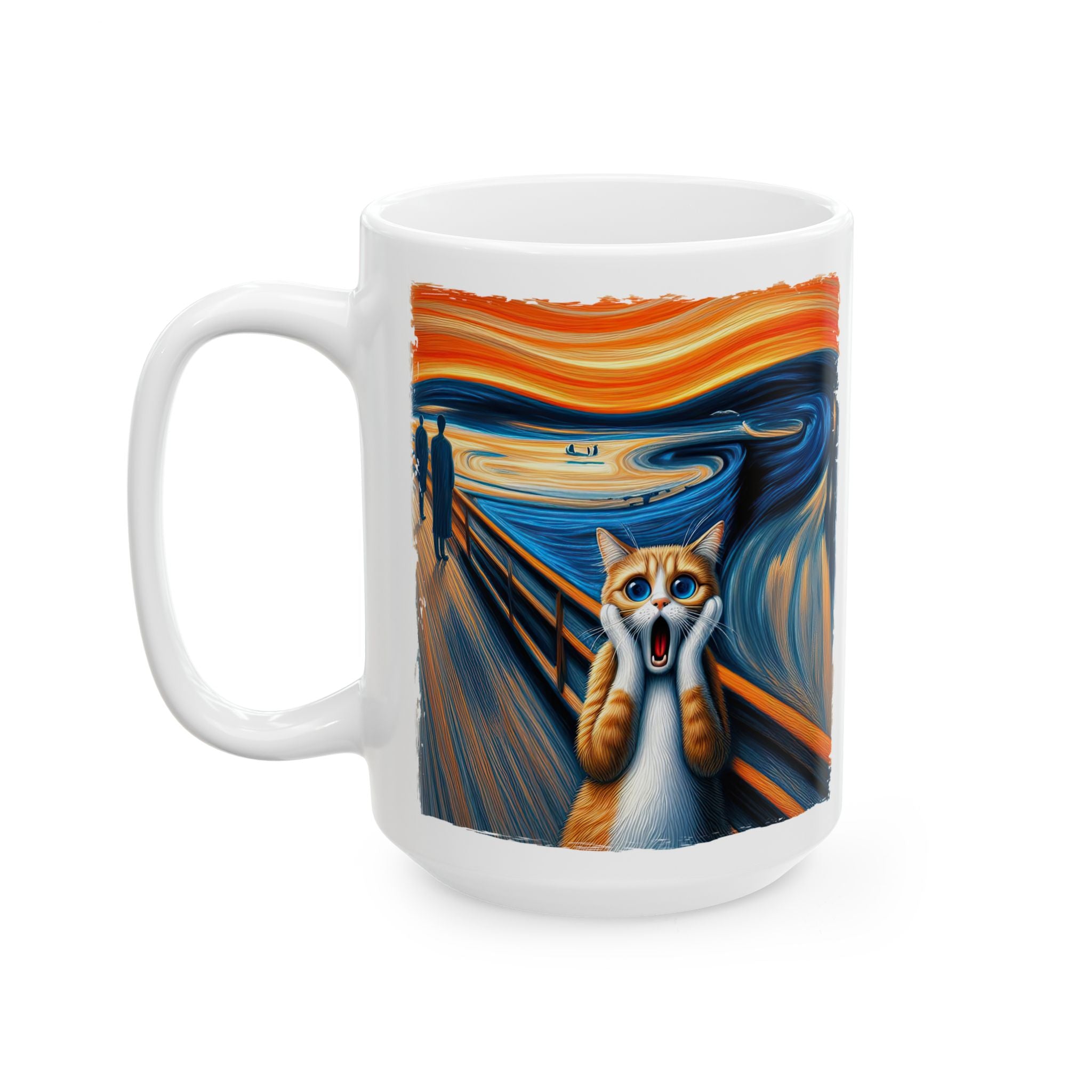 Ceramic Mug - Screaming Cat Art, Edvard Munch, 11oz 15oz