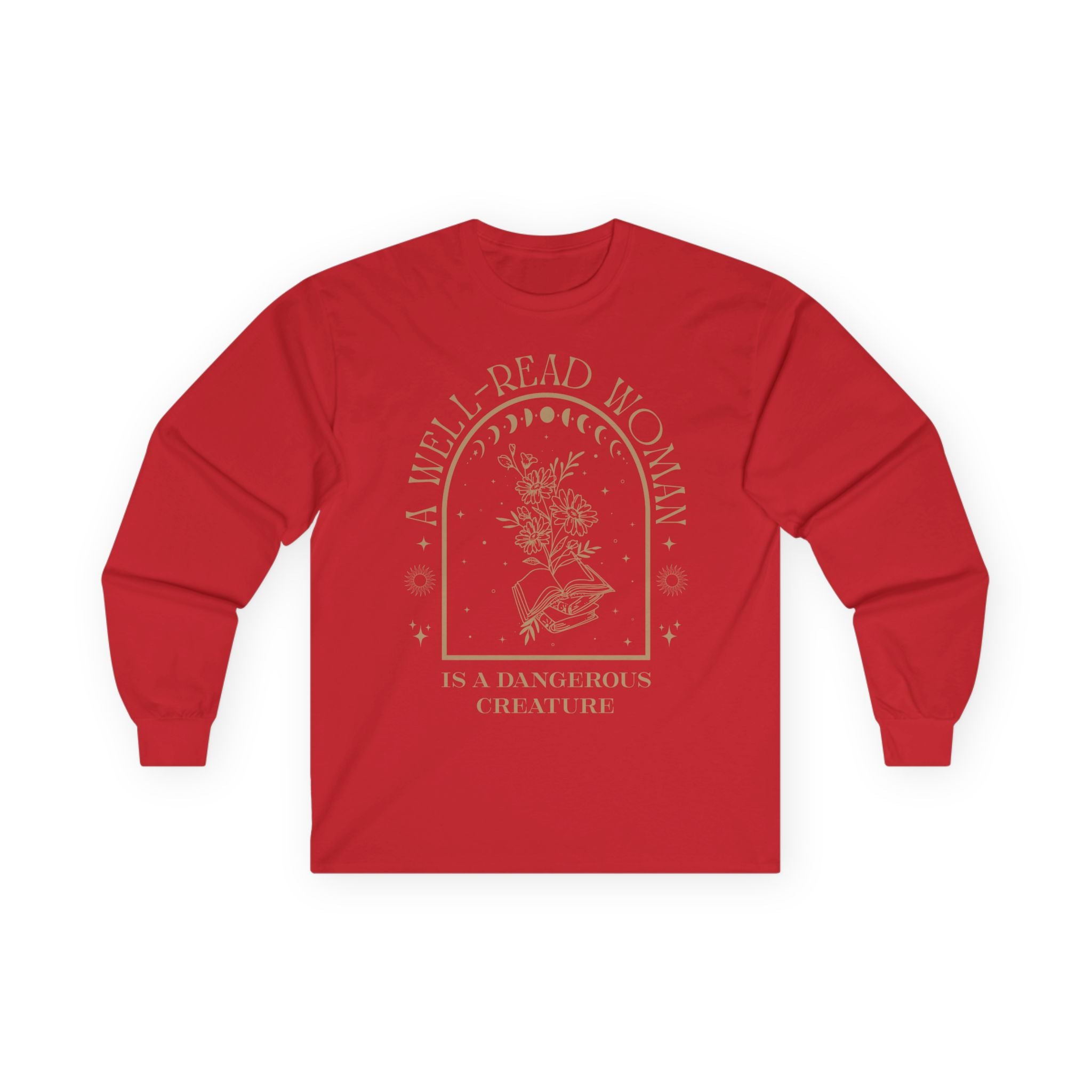 A Well-Read Woman Long Sleeve Tee | Literary Gift, Book Lover Apparel, Women's Empowerment Shirt, Cozy Reading Top, Feminist Fashion