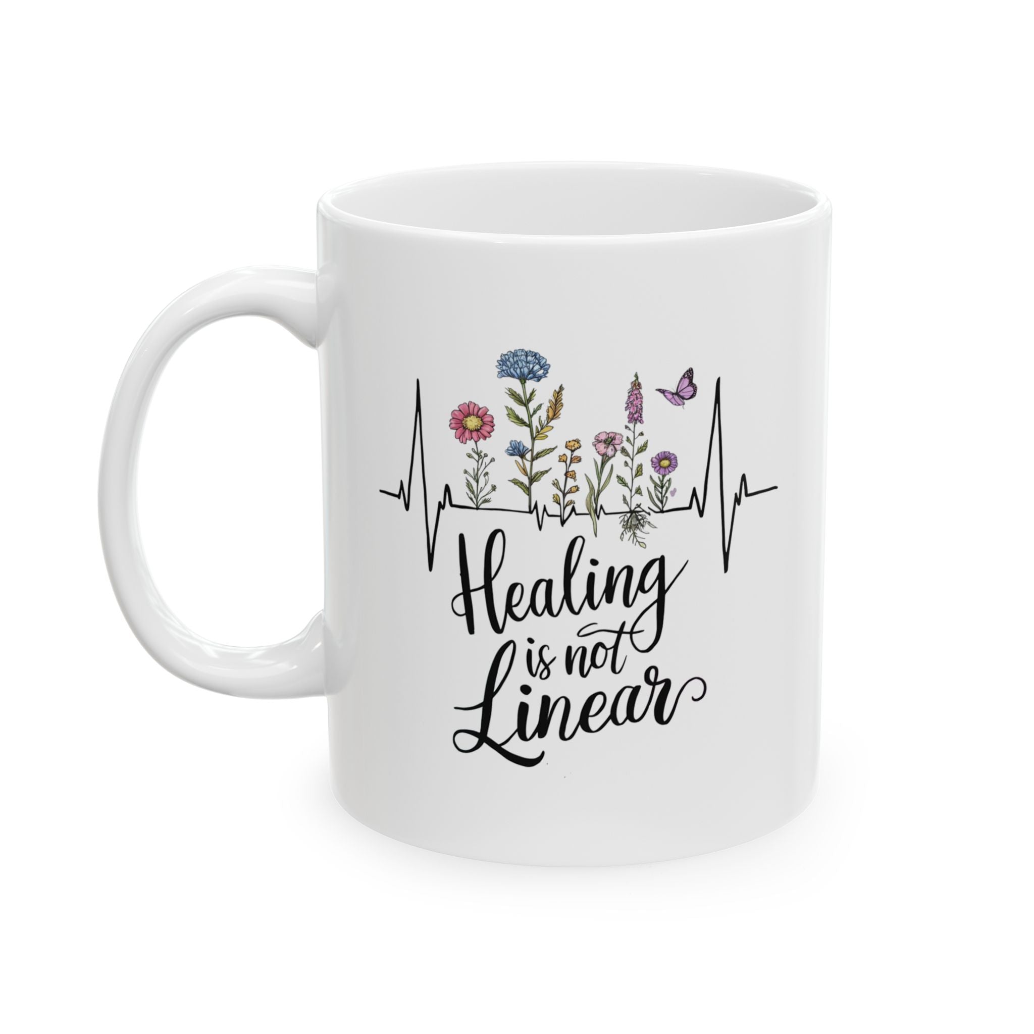 Mental Health Healing is not Linear Coffee Mug 11oz 15oz