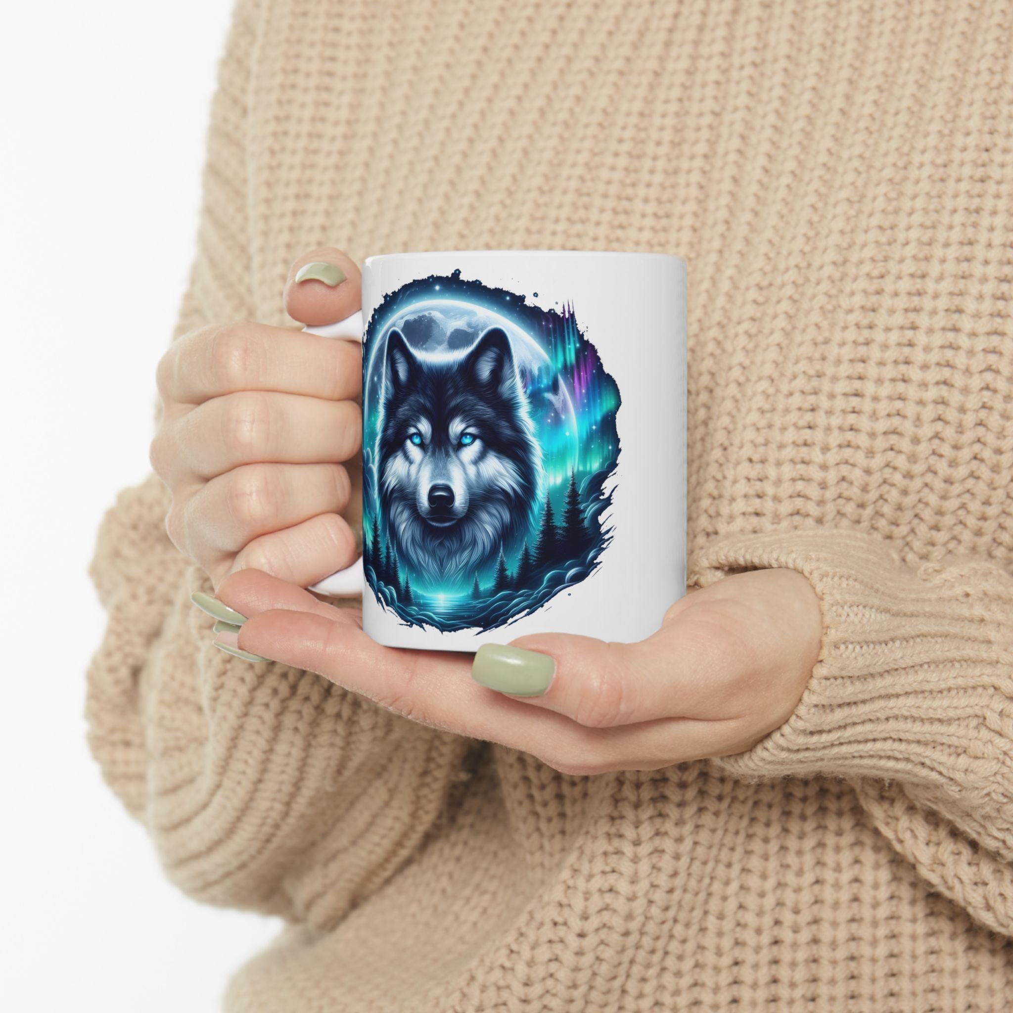 Wolf Face Ceramic Mug