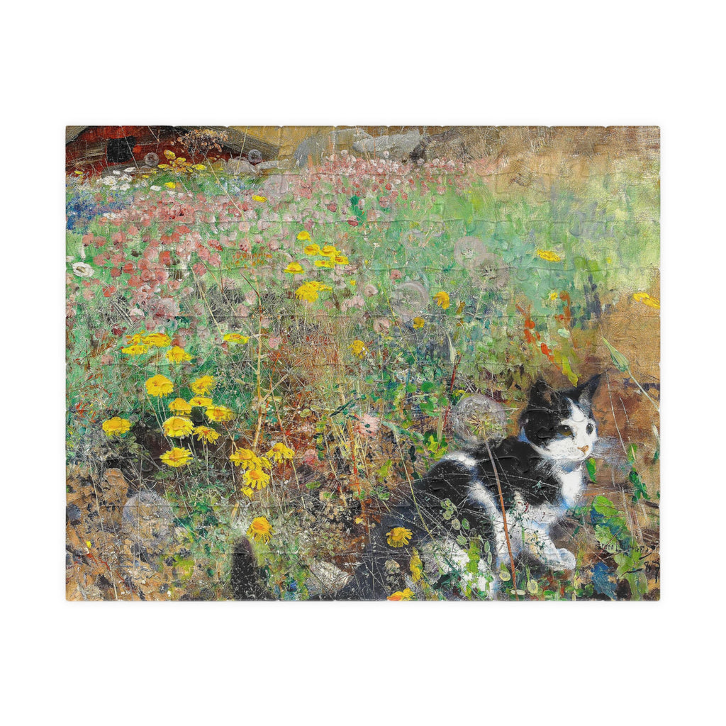 Jigsaw Puzzle - Cats on the Flowerbed