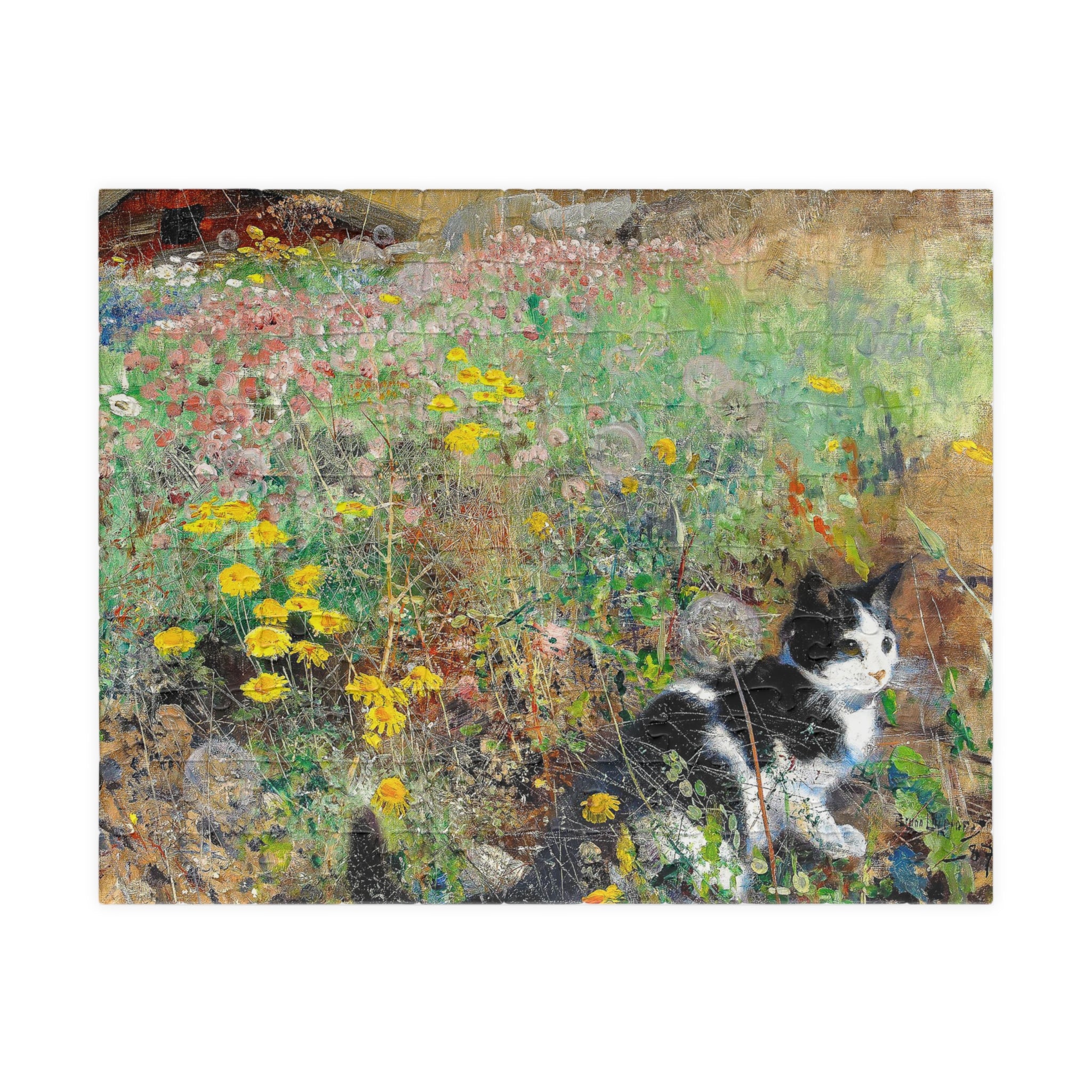 Jigsaw Puzzle - Cats on the Flowerbed