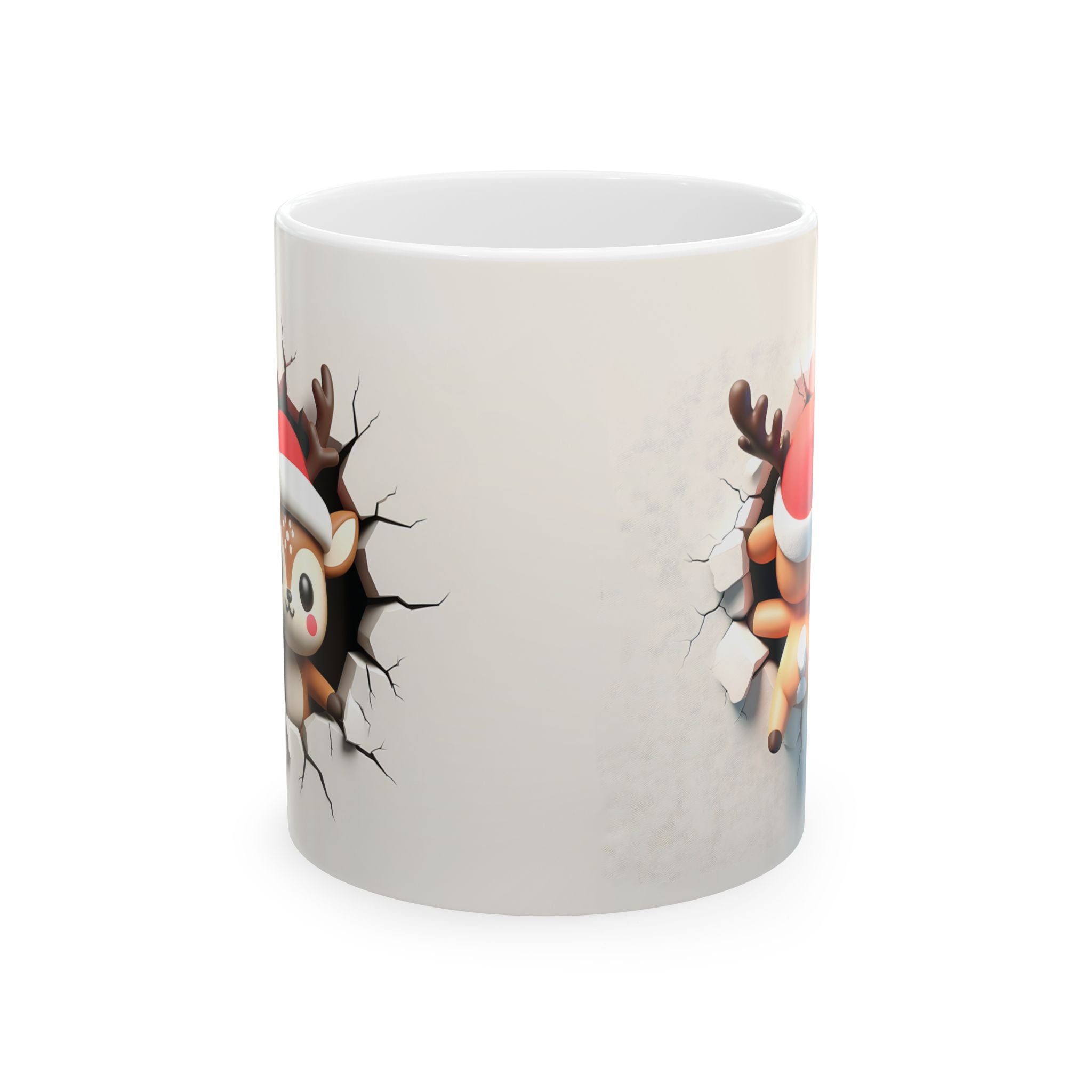 Funny Christmas Reindeer Mug 3-D