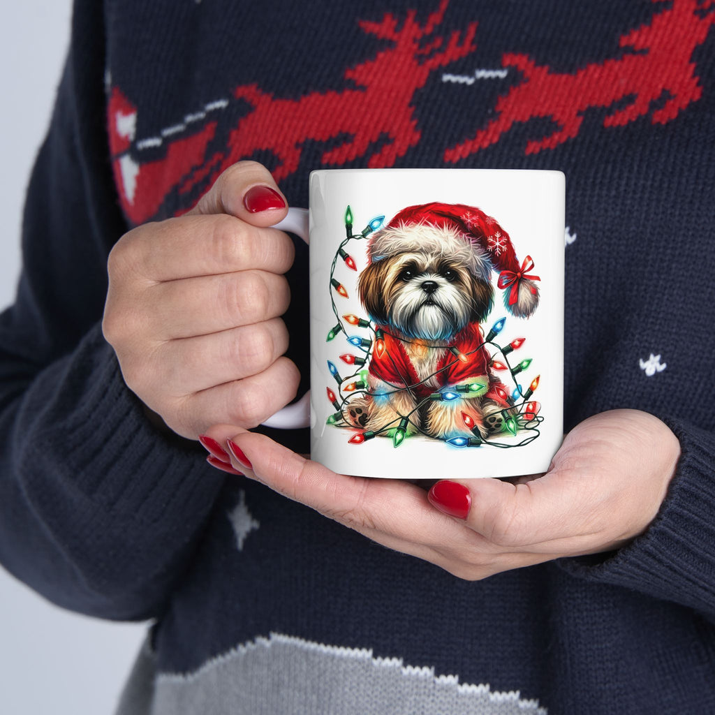 Shih Tsu Christmas Lights Mug