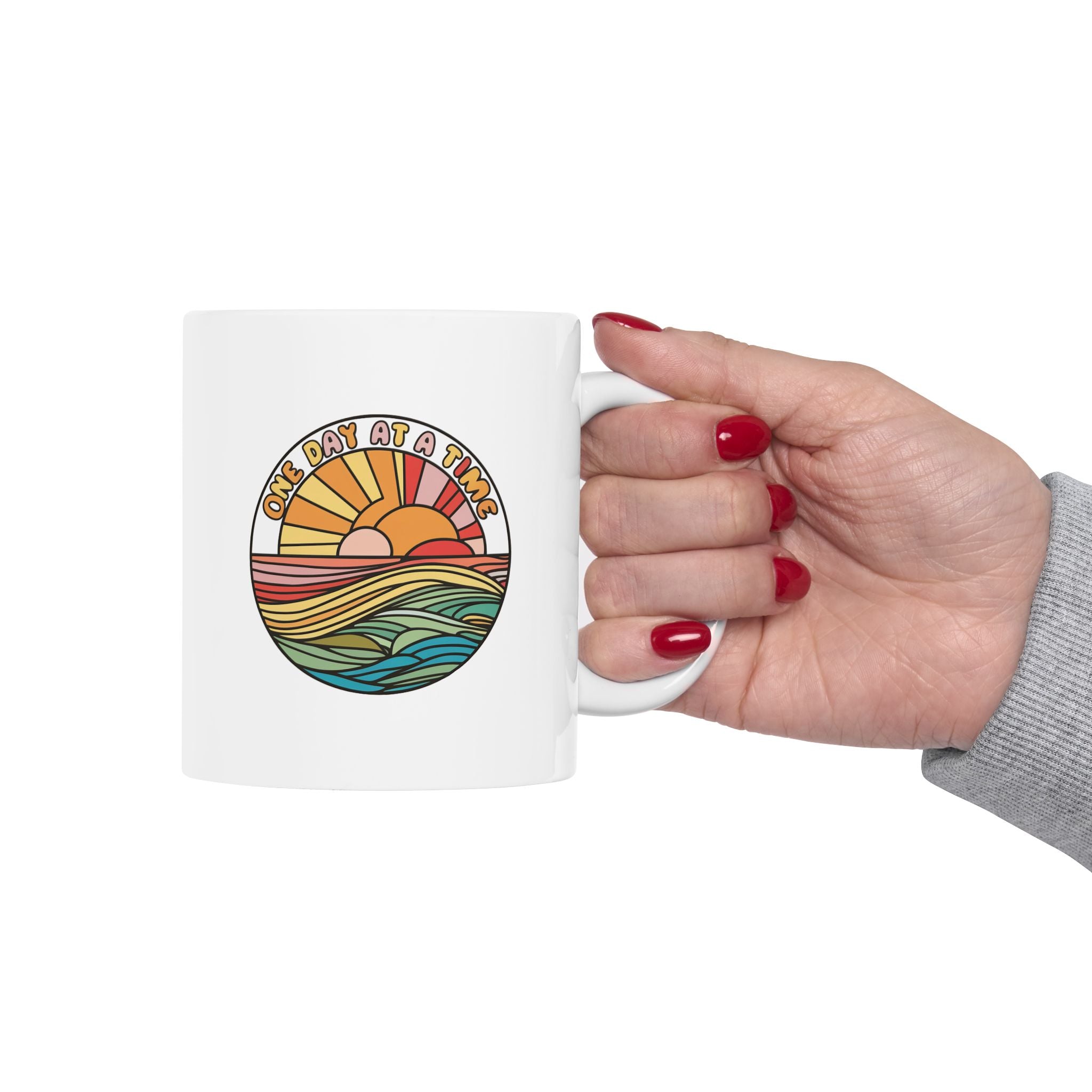 Mental Health One Day at a Time Coffee Mug 11oz 15oz