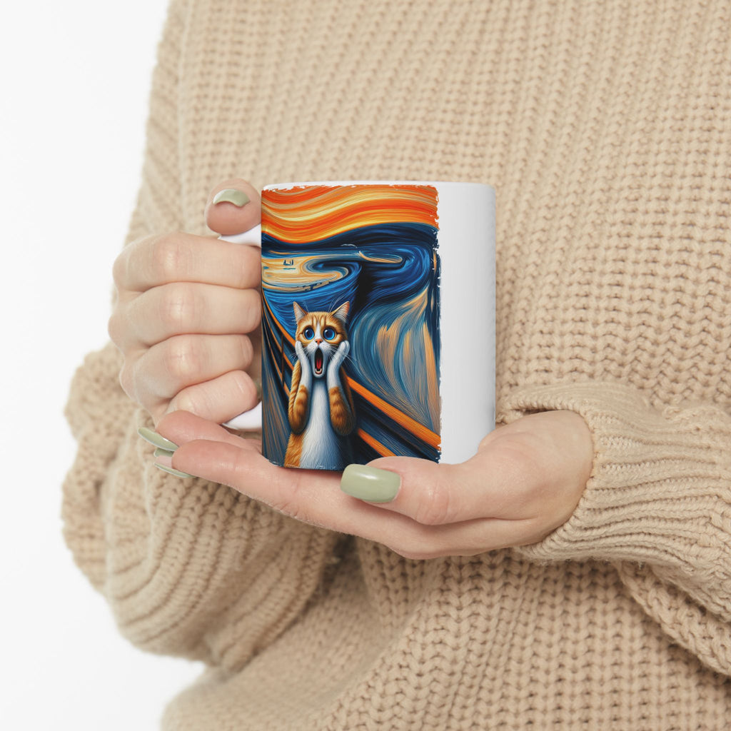 Ceramic Mug - Screaming Cat Art, Edvard Munch, 11oz 15oz