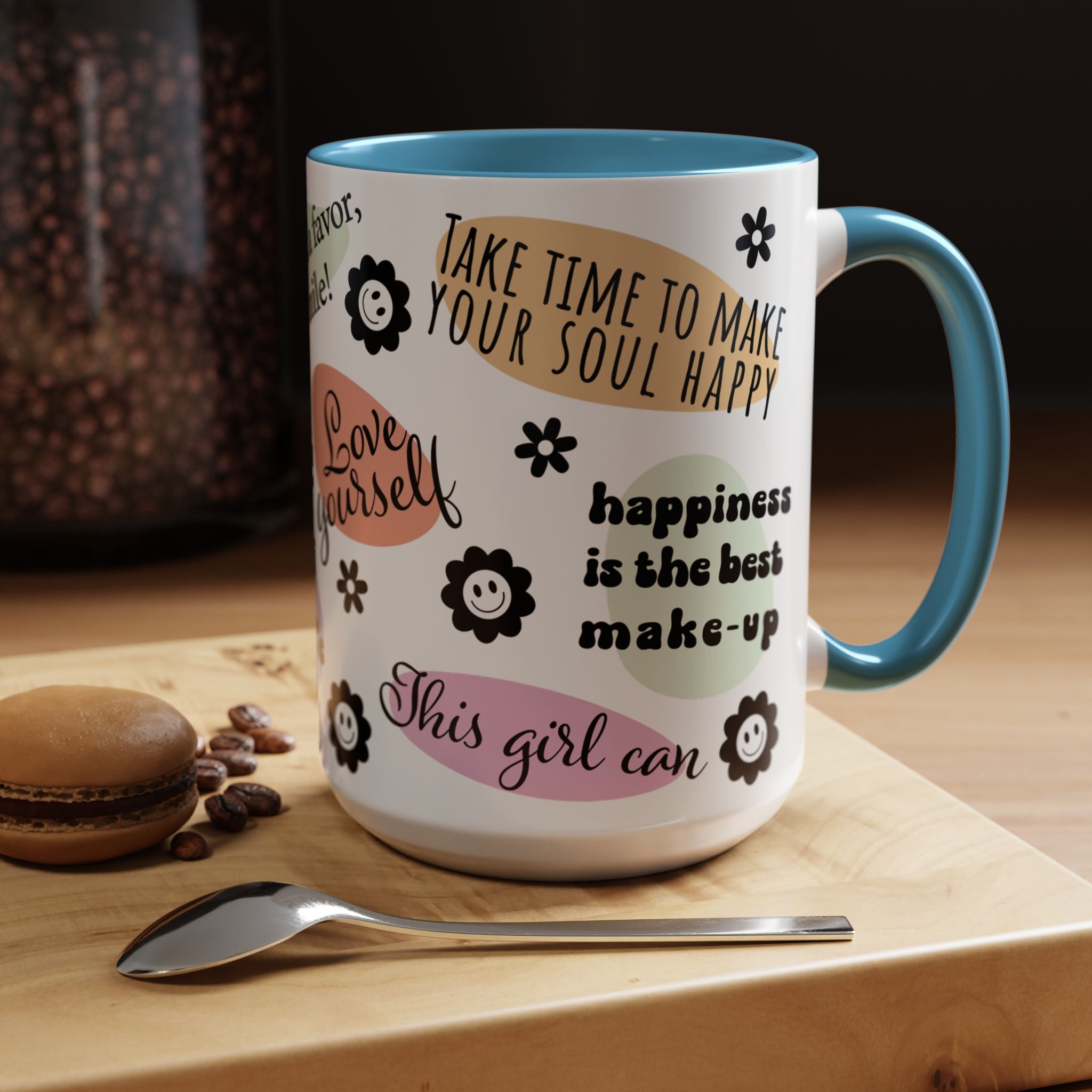 Mug - Mental Health Affirmation Love Yourself Accent Coffee Mug 15oz