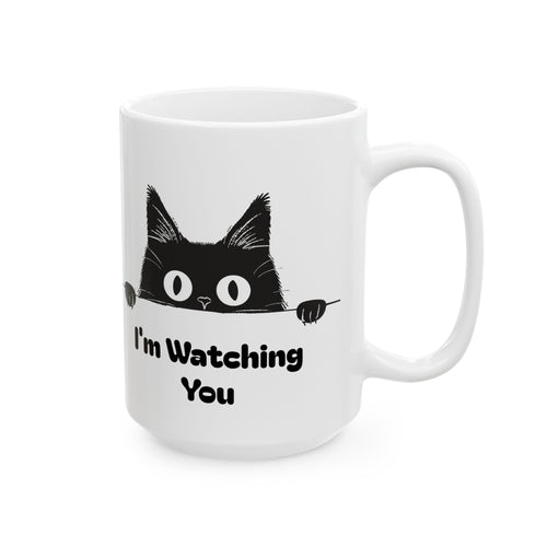 Cat Watching You Coffee Mug FREE SHIPPING