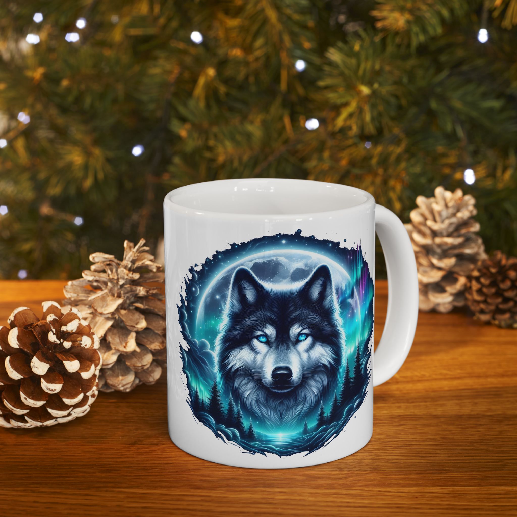 Wolf Face Ceramic Mug