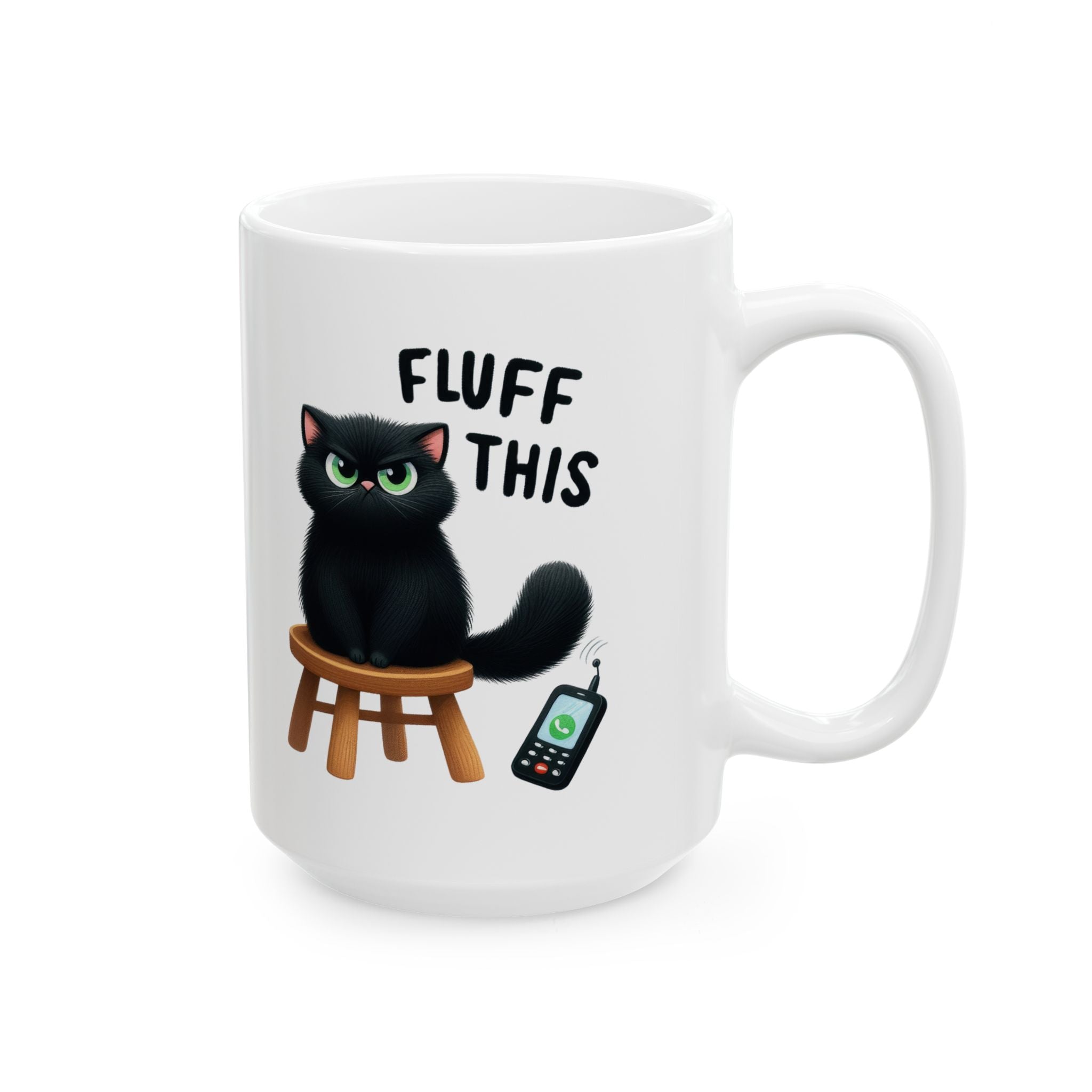 Funny Grumpy Cat Fluff This Coffee Mug