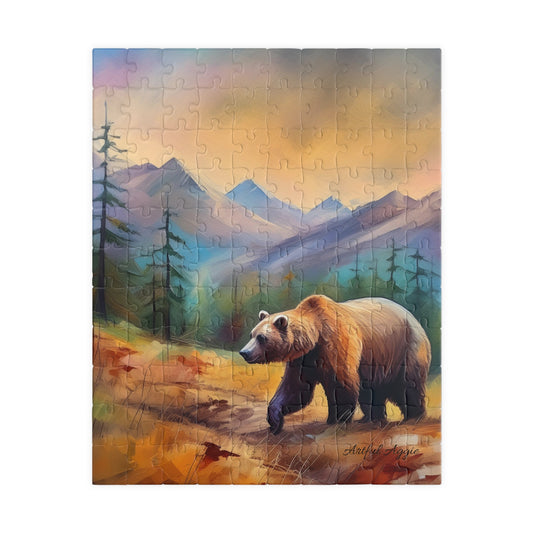 Puzzle - Bear Walking in the Mountains