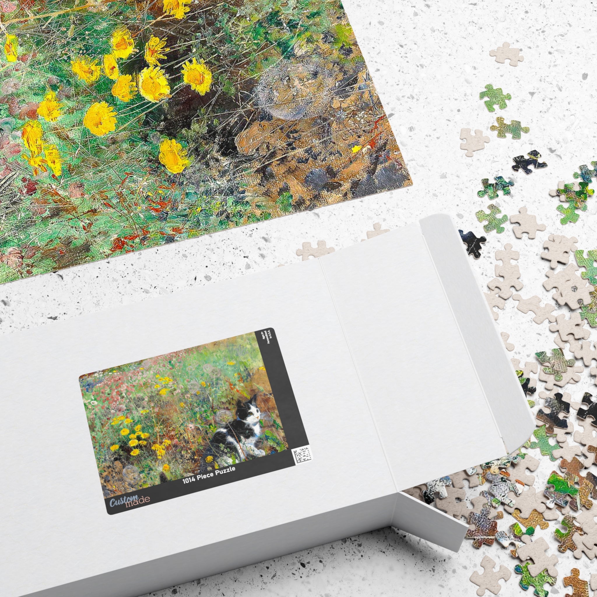 Jigsaw Puzzle - Cats on the Flowerbed
