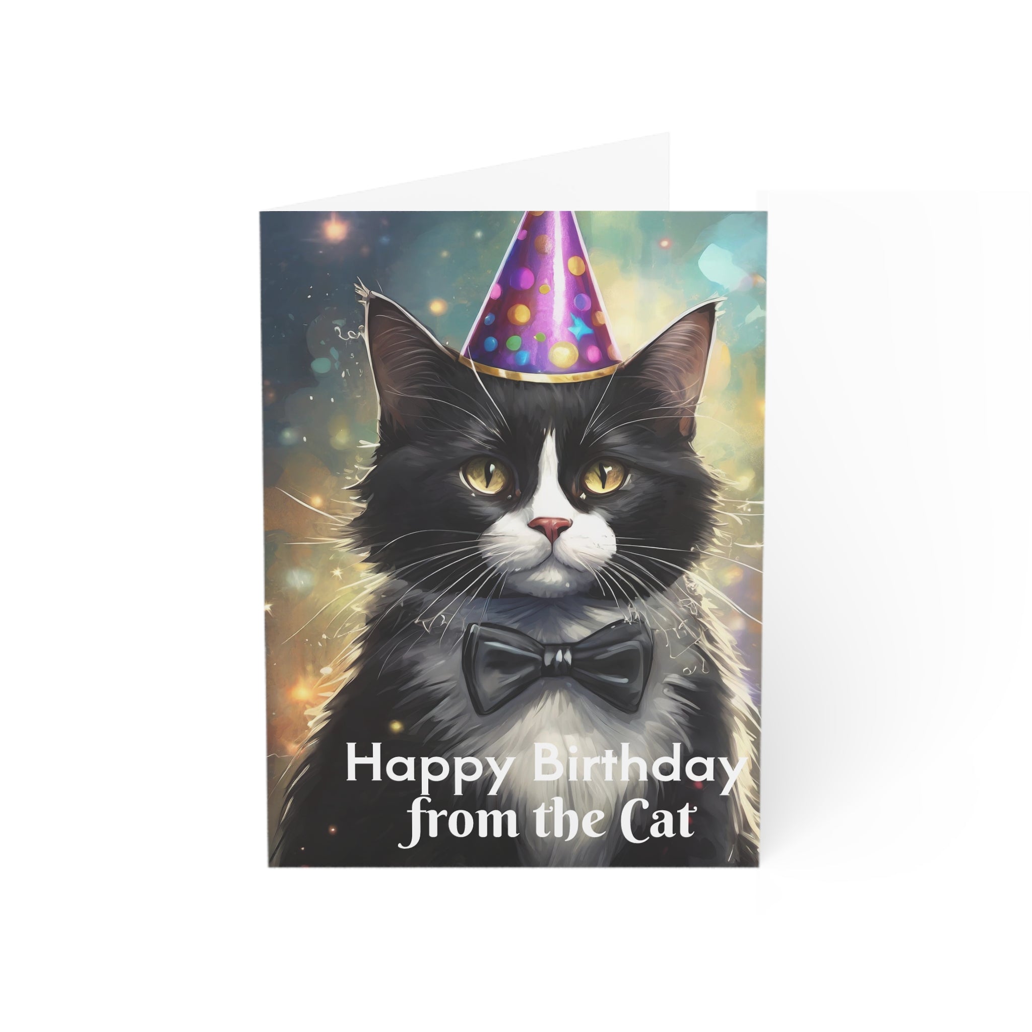 Greeting Card - Funny Happy Birthday Card from the Cat, Tuxedo