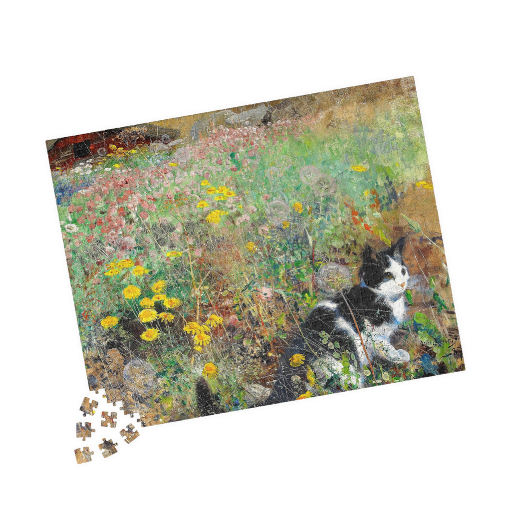 Jigsaw Puzzle - Cats on the Flowerbed