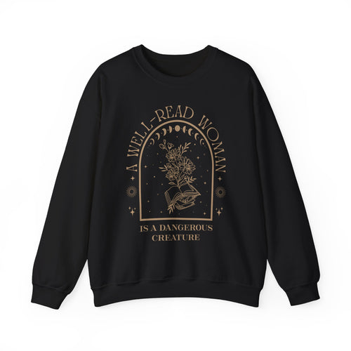 A Well-Read Woman Crewneck Sweatshirt | Literary Sweatshirt, Reading Gift, Cozy Apparel, Feminist Fashion, Book Lover's Gift