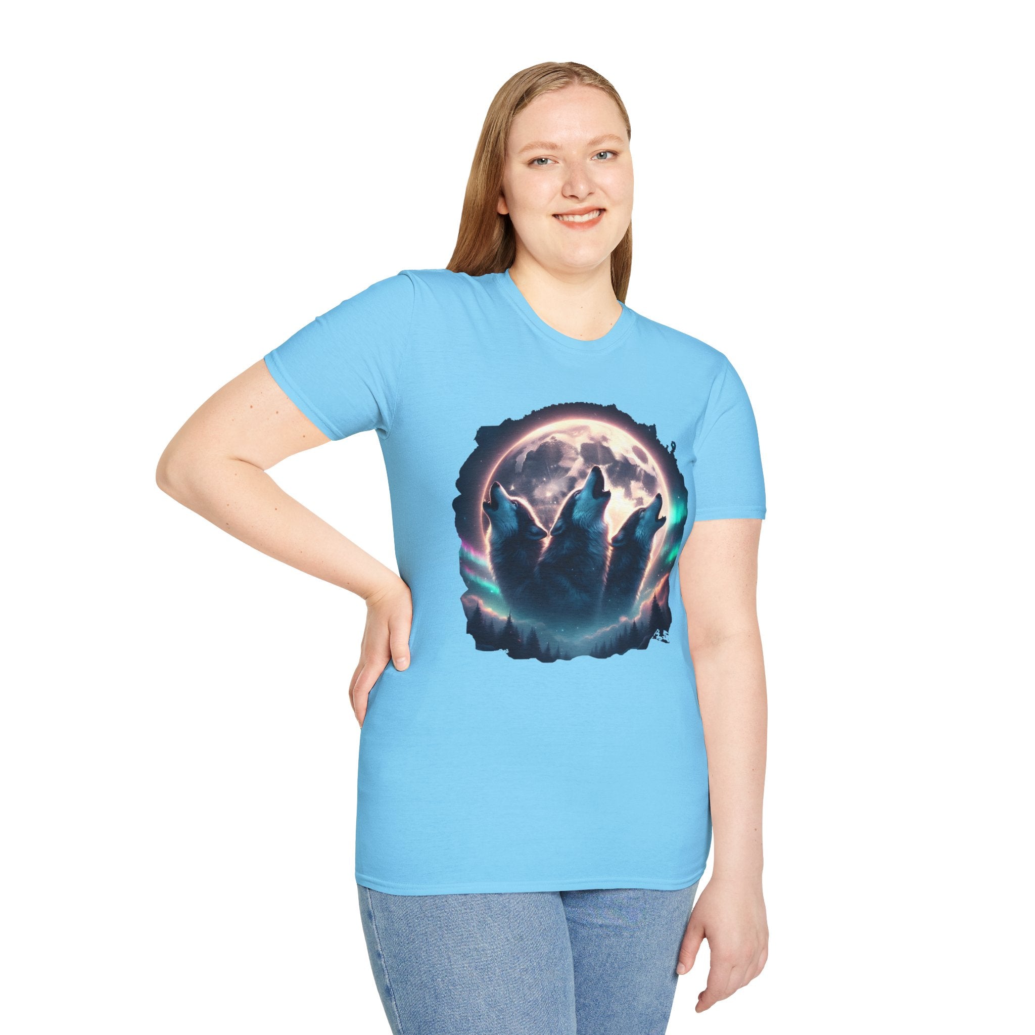 Wolves Howling Full Moon T-Shirt