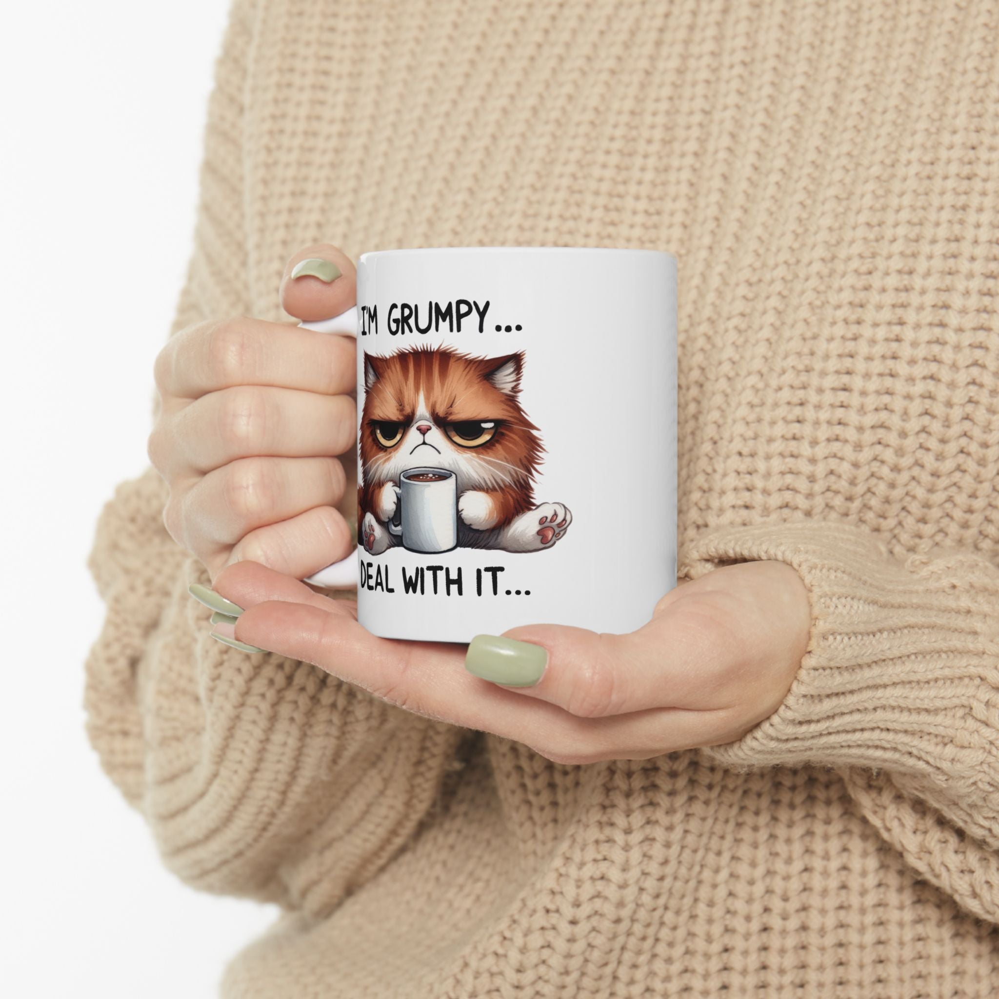 Grumpy Cat Deal With It Coffee Mug