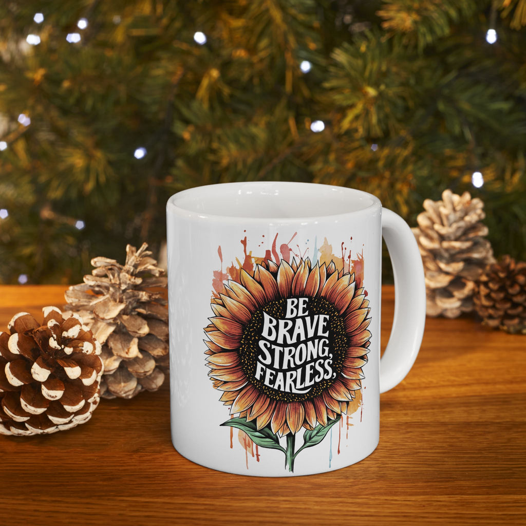 Mental Health Be Brave Strong Fearless Coffee Mug 11oz 15oz