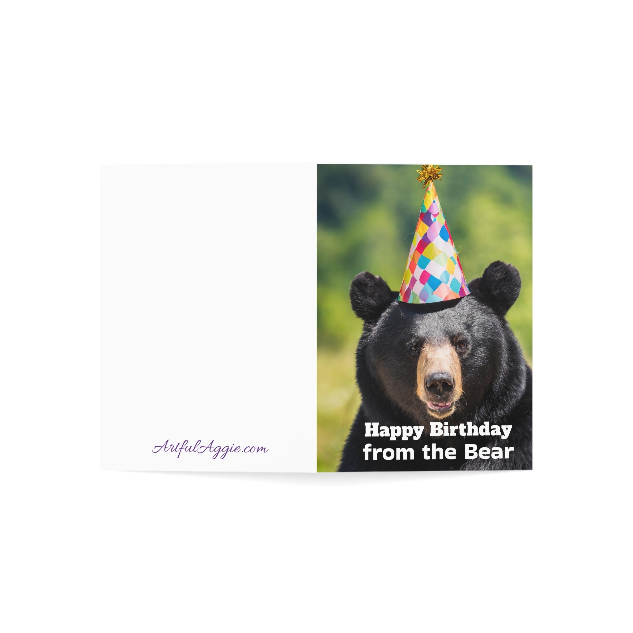 Greeting Card - Funny Happy Birthday Bear Design