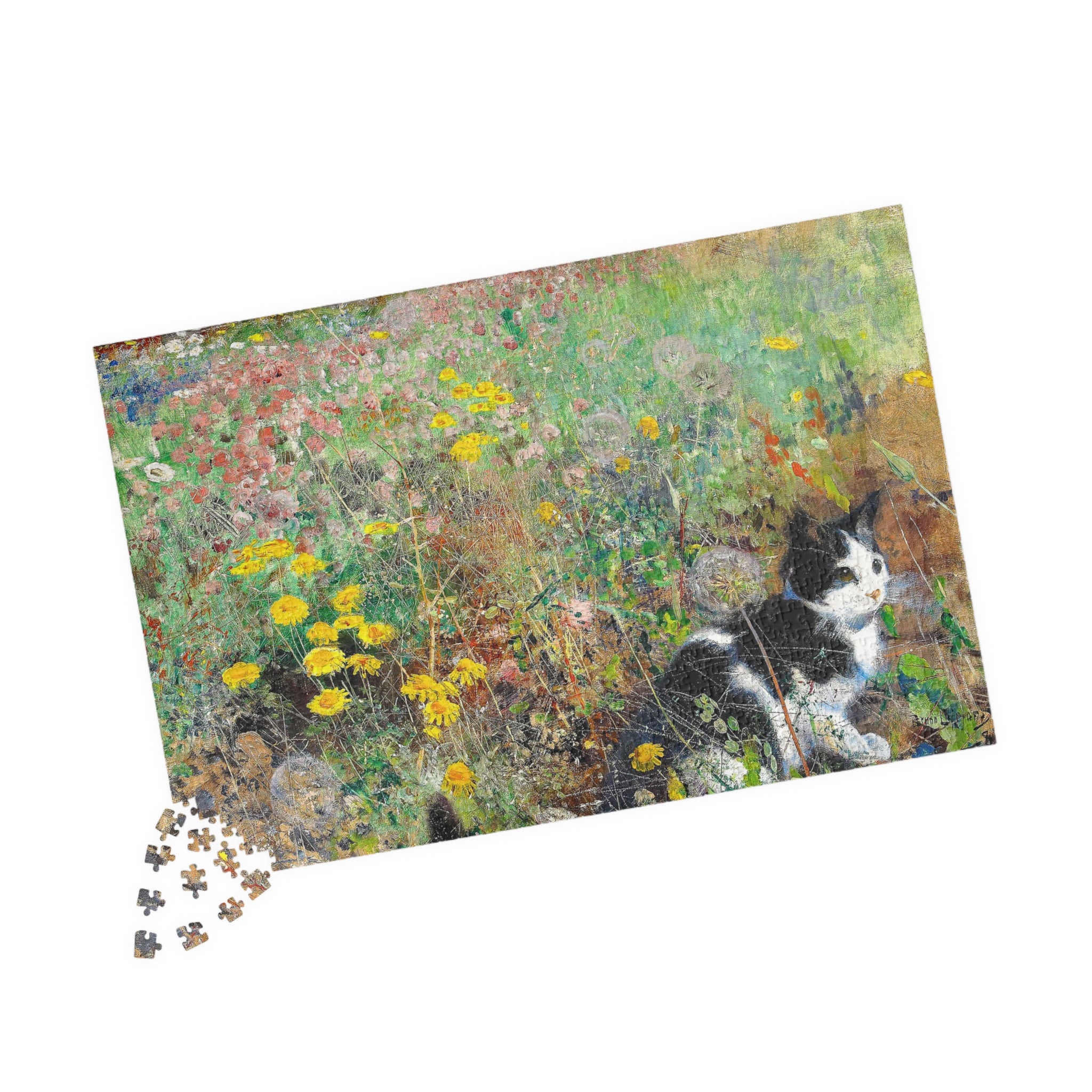 Jigsaw Puzzle - Cats on the Flowerbed