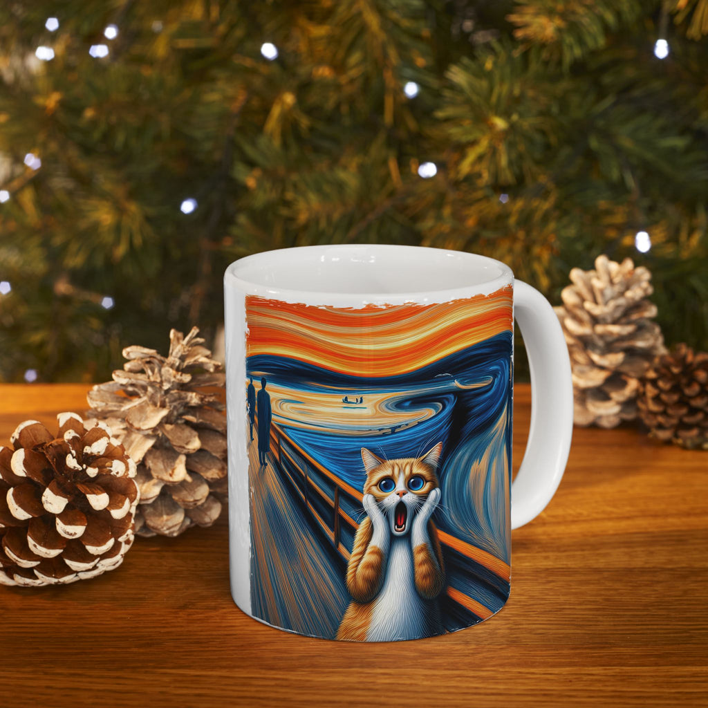Ceramic Mug - Screaming Cat Art, Edvard Munch, 11oz 15oz