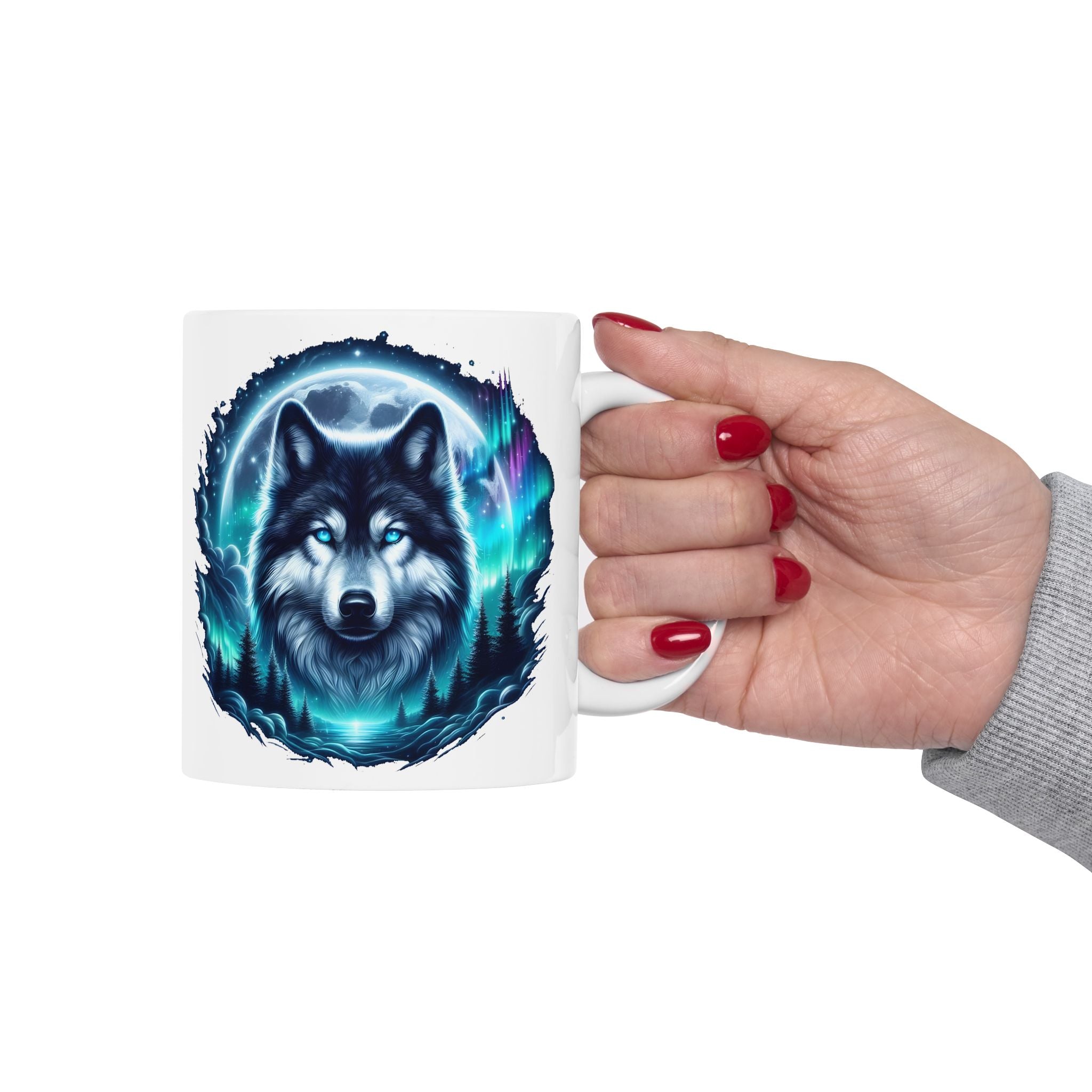 Wolf Face Ceramic Mug