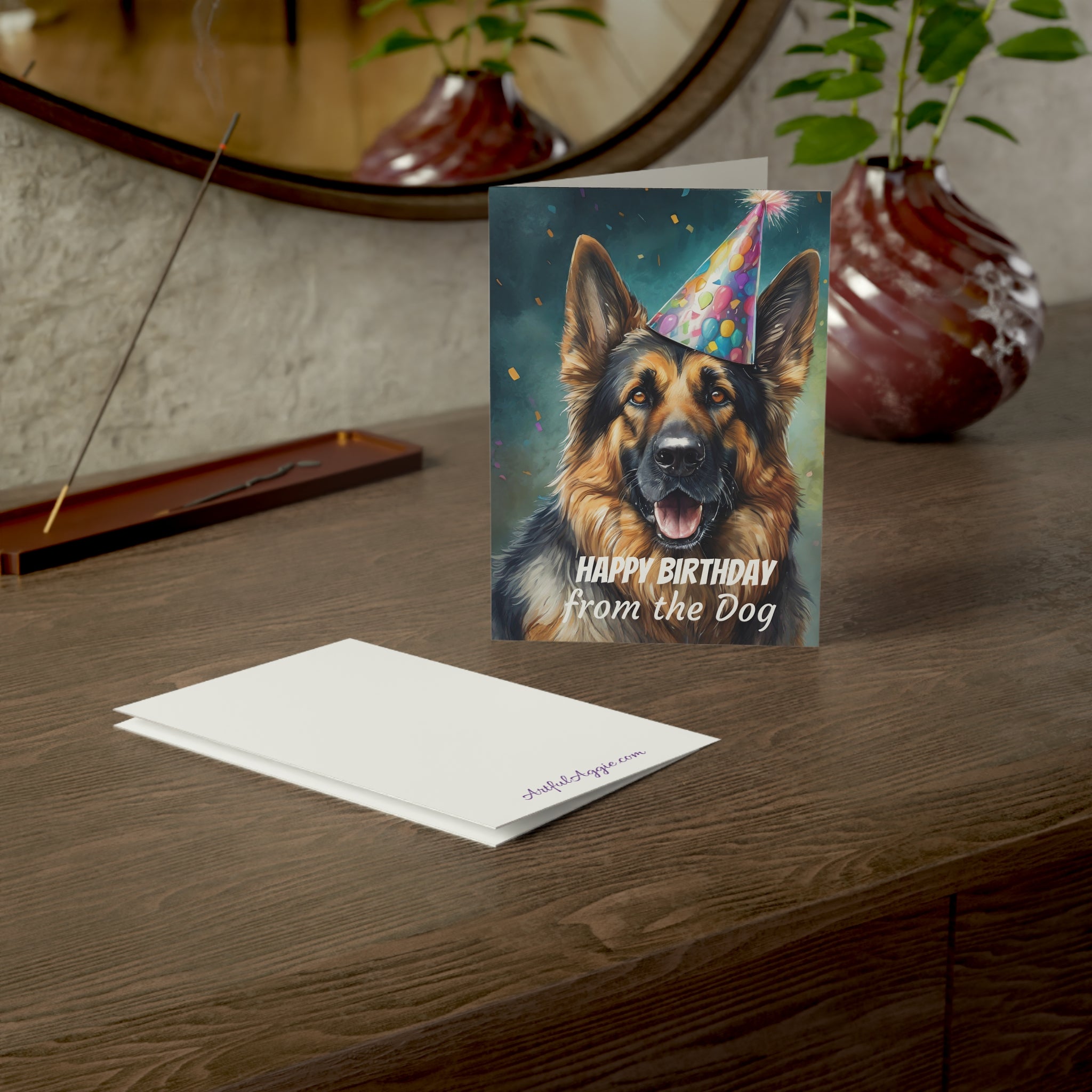Greeting Cards - Happy Birthday From the Dog, German Shepherd