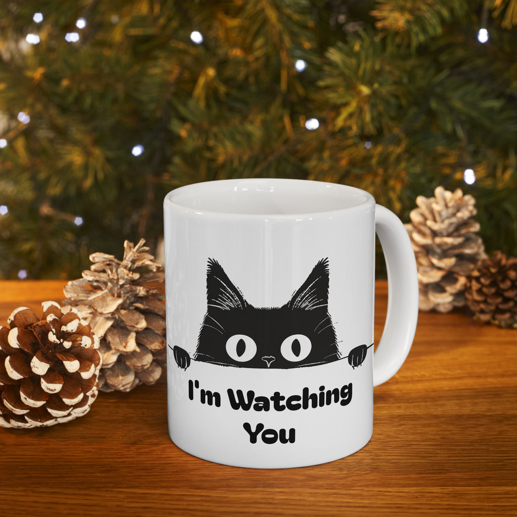 Cat Watching You Coffee Mug
