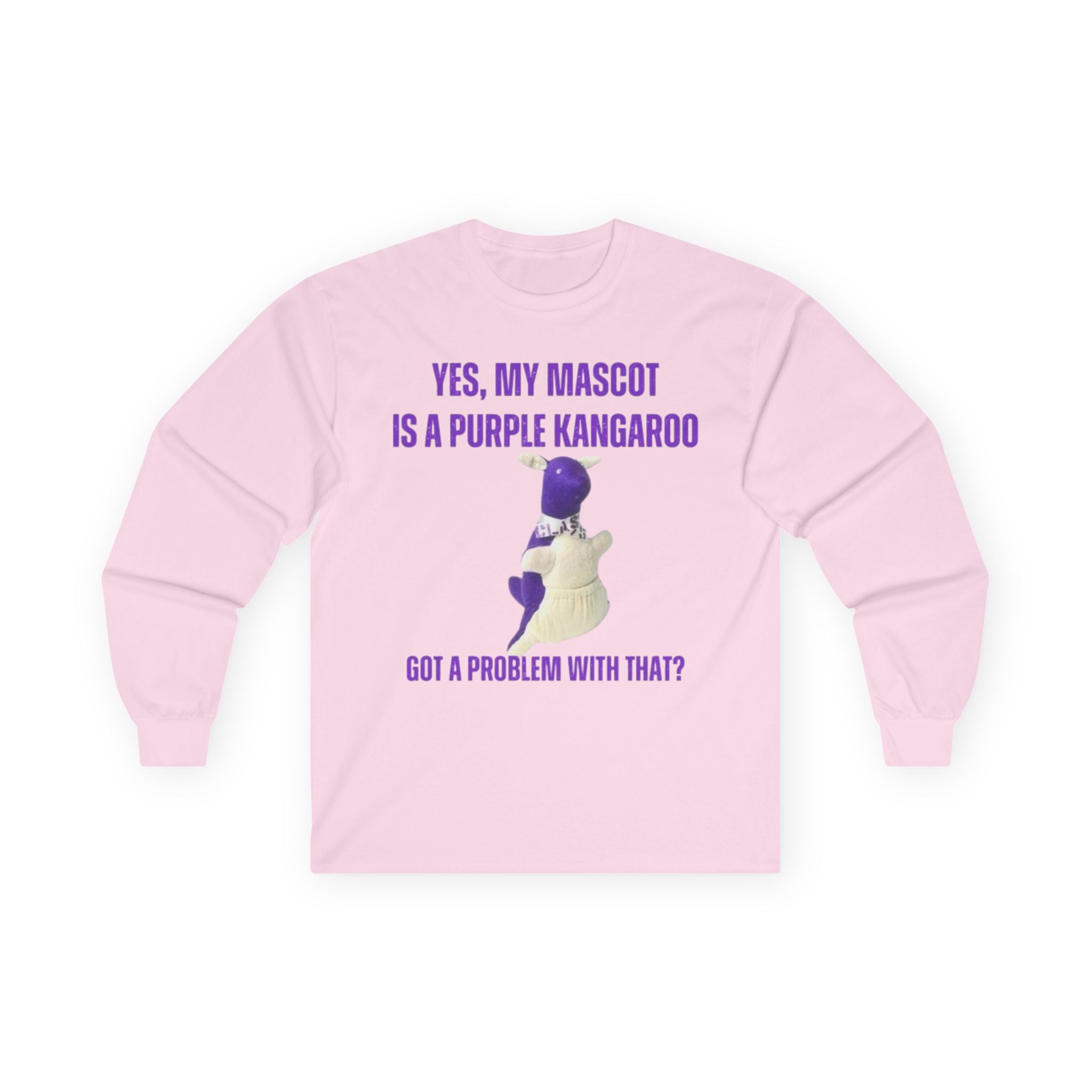 Purple Kangaroo Long Sleeve Tee | Funny Graduation Shirt, School Spirit Gift, Alumni Apparel, Unisex Casual Wear