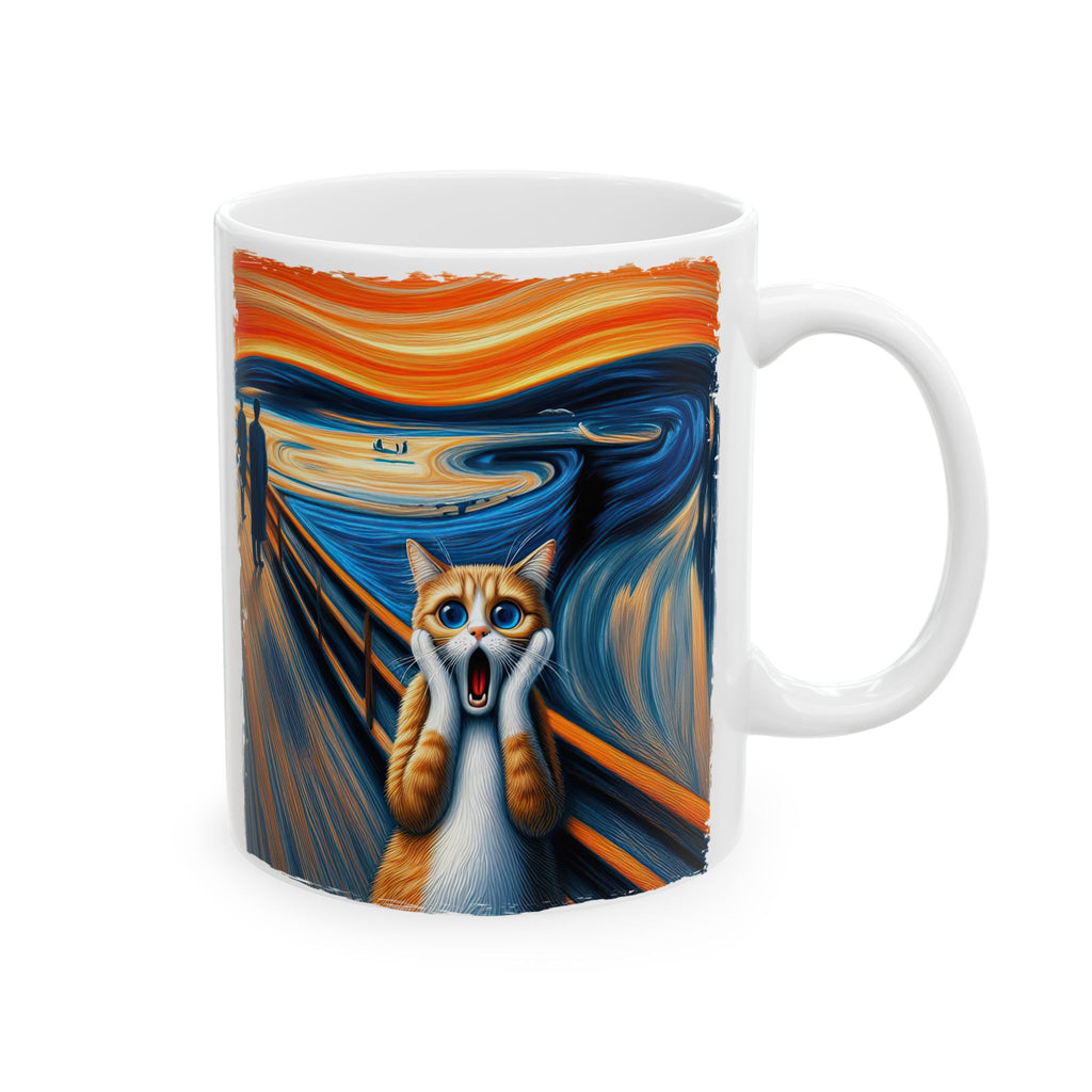Ceramic Mug - Screaming Cat Art, Edvard Munch, 11oz 15oz