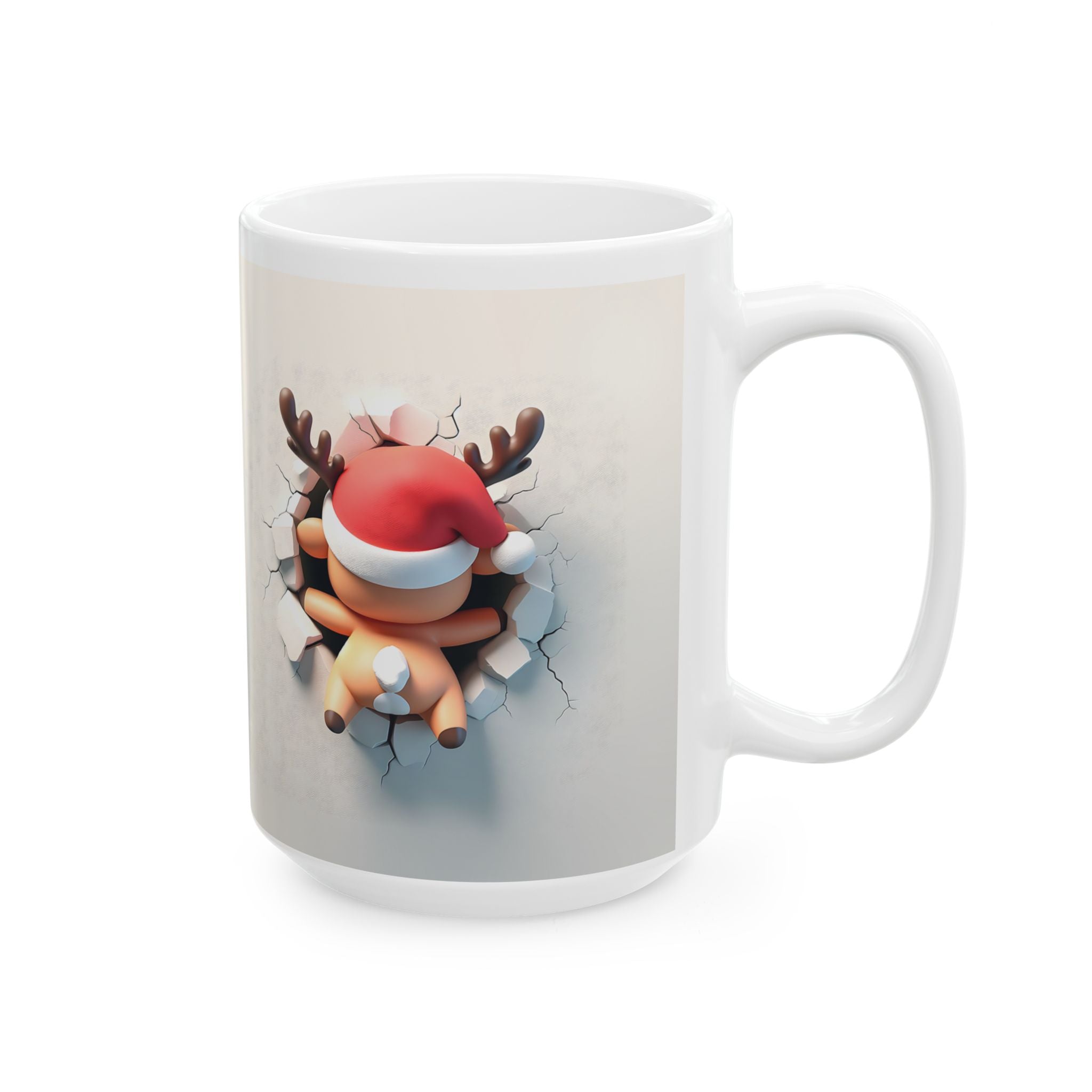 Funny Christmas Reindeer Mug 3-D