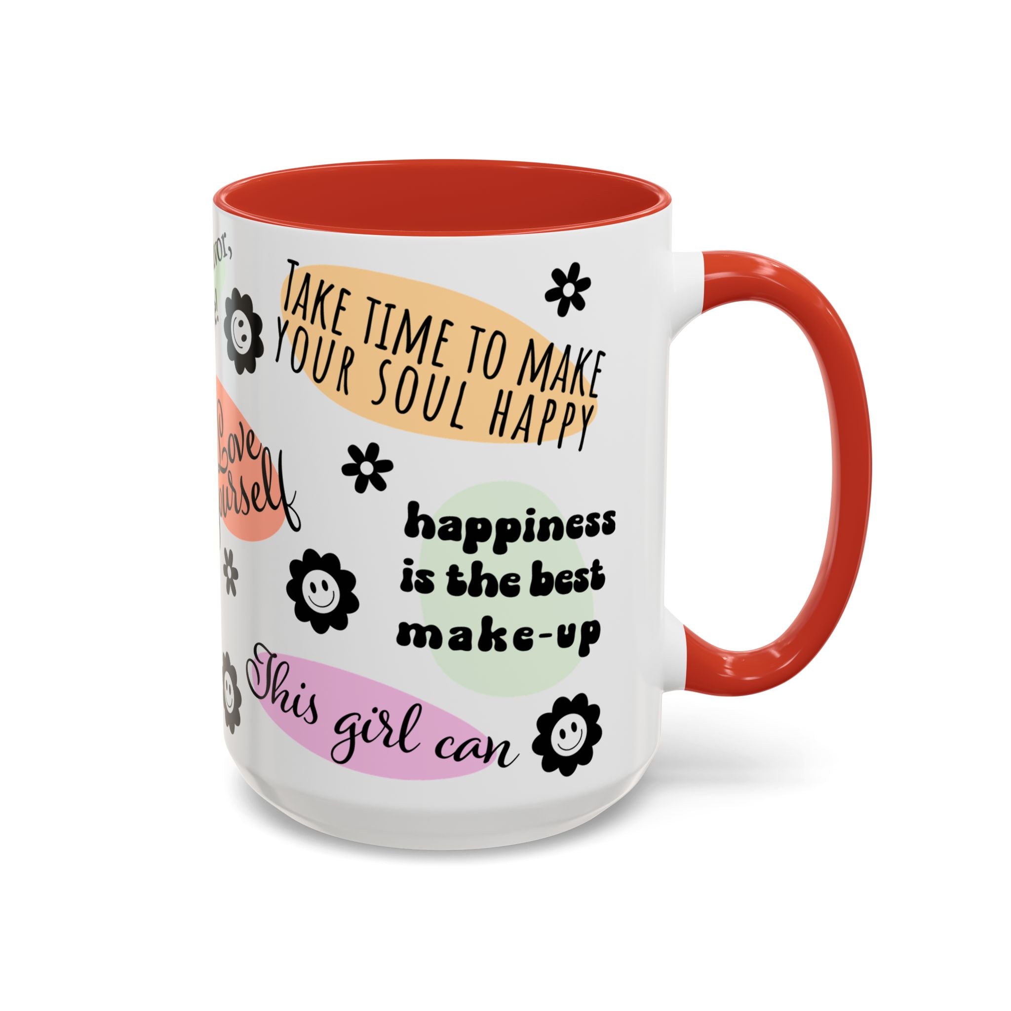 Mug - Mental Health Affirmation Love Yourself Accent Coffee Mug 15oz