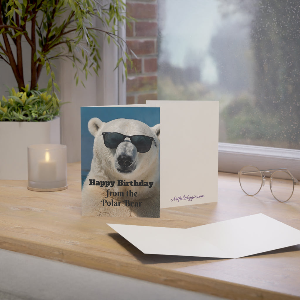 Greeting Card - Funny Happy Birthday Polar Bear Design