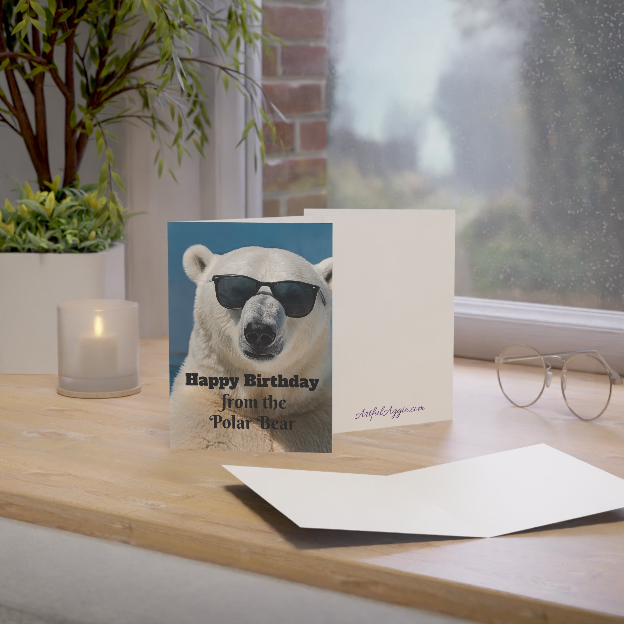 Greeting Card - Funny Happy Birthday Polar Bear Design