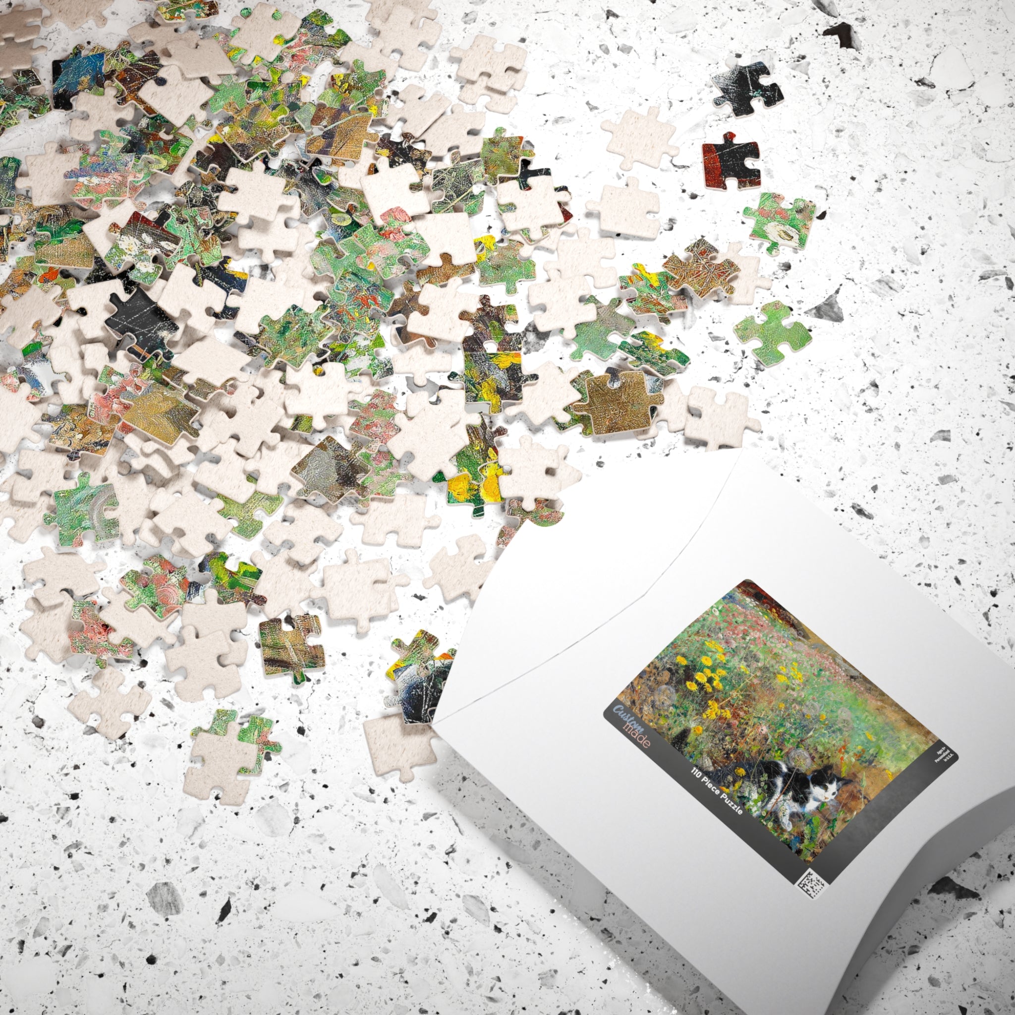 Jigsaw Puzzle - Cats on the Flowerbed