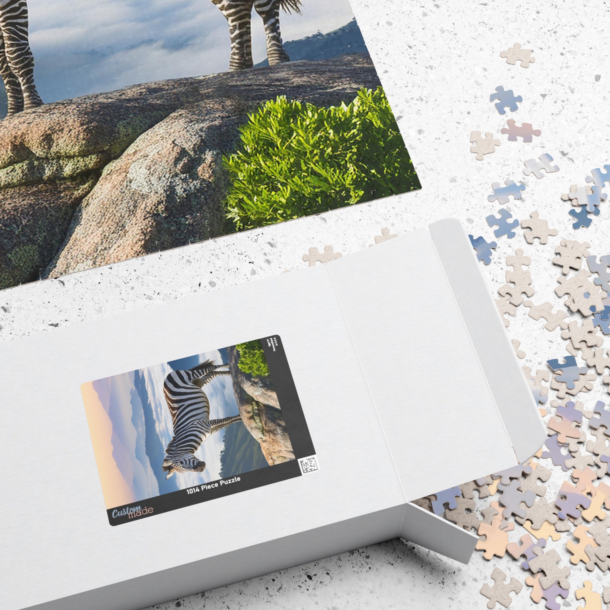 Jigsaw Puzzle - Zebra on the Lam Mountaintop Scene