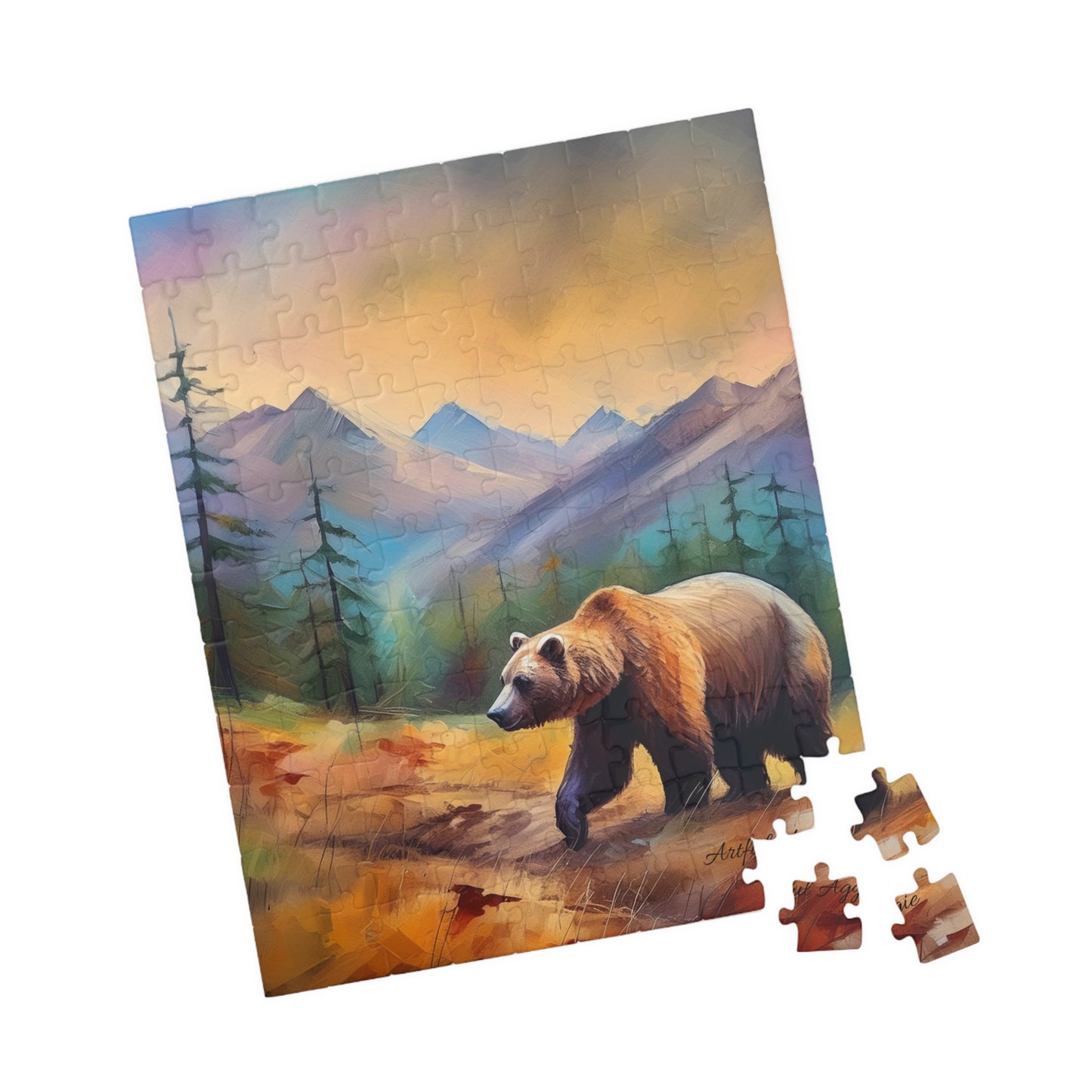 Puzzle - Bear Walking in the Mountains