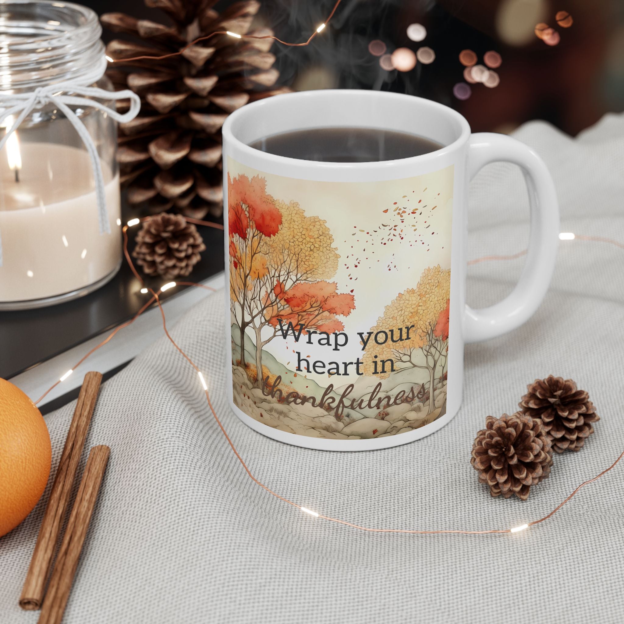 Cozy Autumn Mug | Fall Coffee Cup | Sweater Weather Gift | Pumpkin Spice Season Mug | 11oz & 15oz Ceramic Cup | Artful Aggie Design
