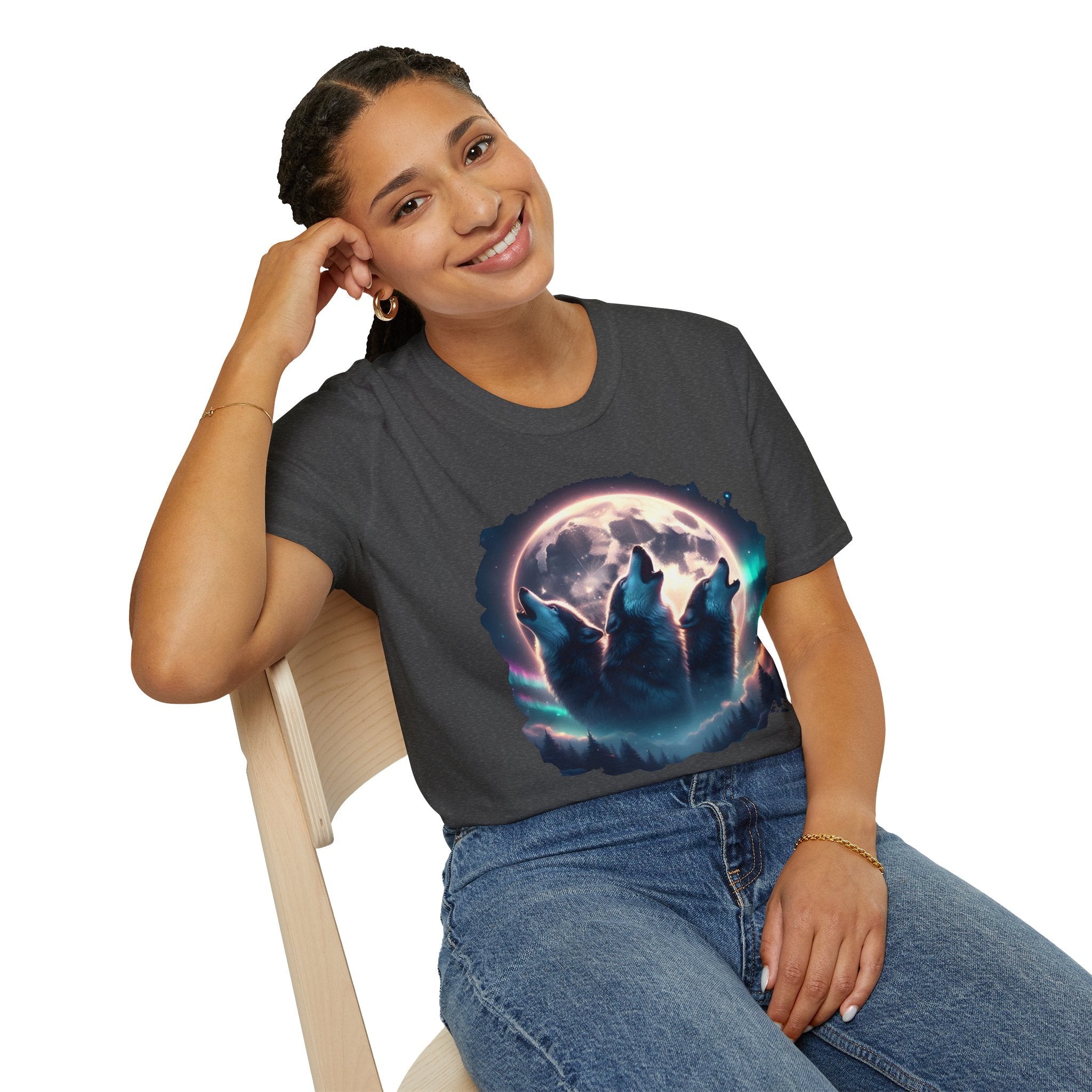 Wolves Howling Full Moon T-Shirt