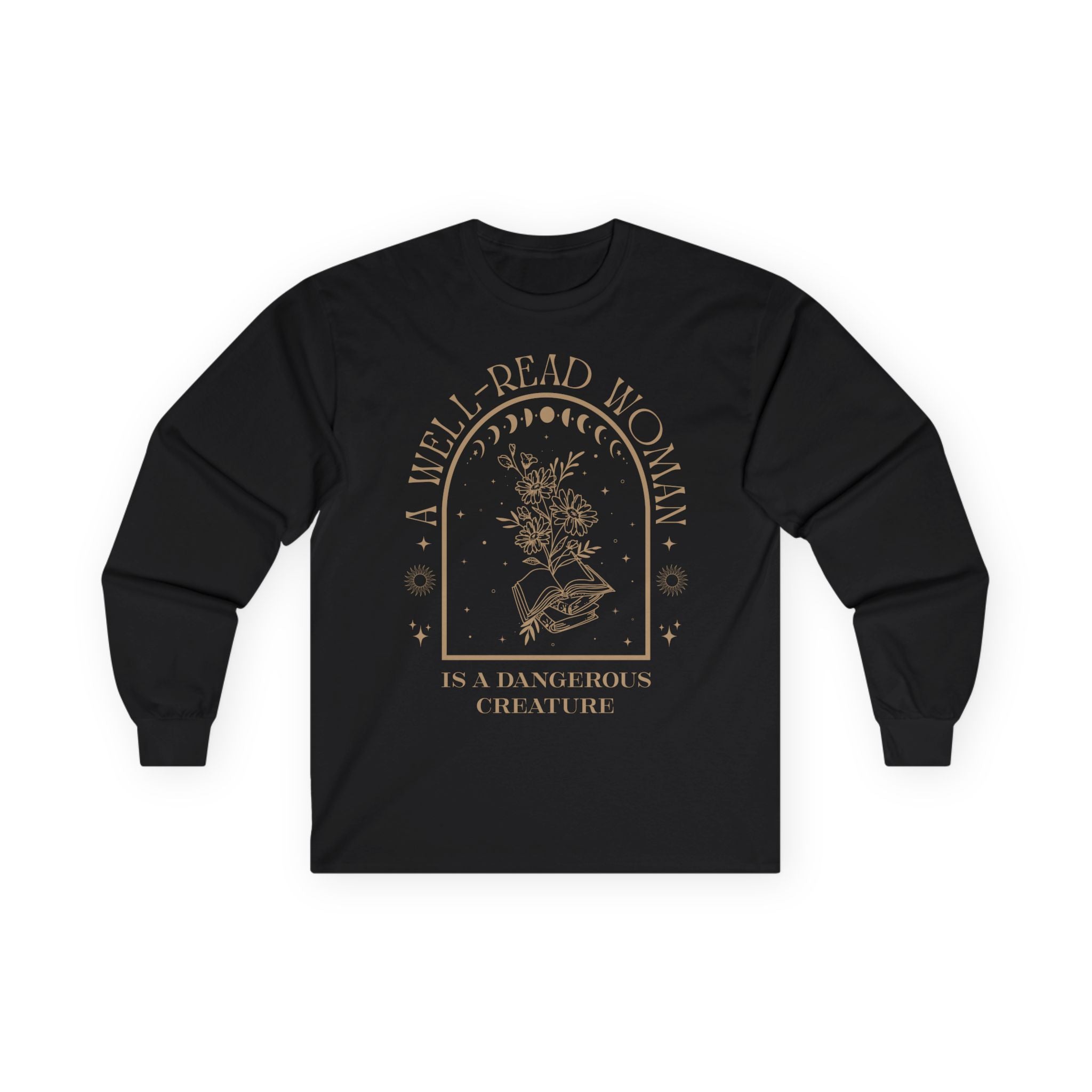 A Well-Read Woman Long Sleeve Tee | Literary Gift, Book Lover Apparel, Women's Empowerment Shirt, Cozy Reading Top, Feminist Fashion