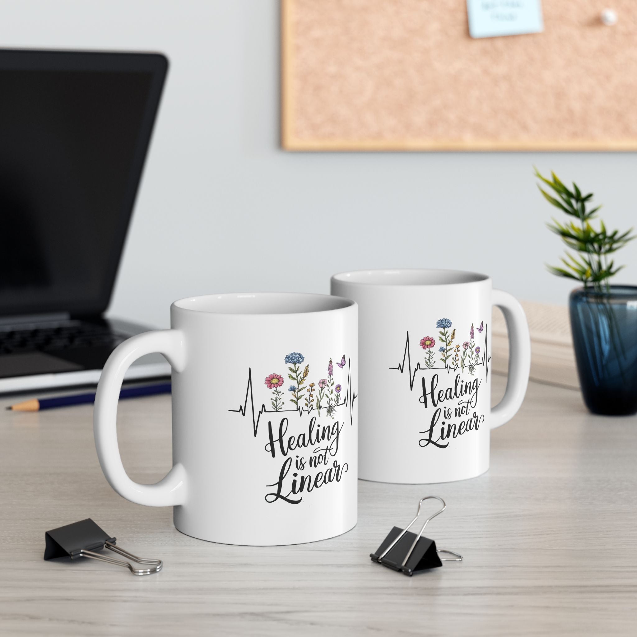 Mental Health Healing is not Linear Coffee Mug 11oz 15oz