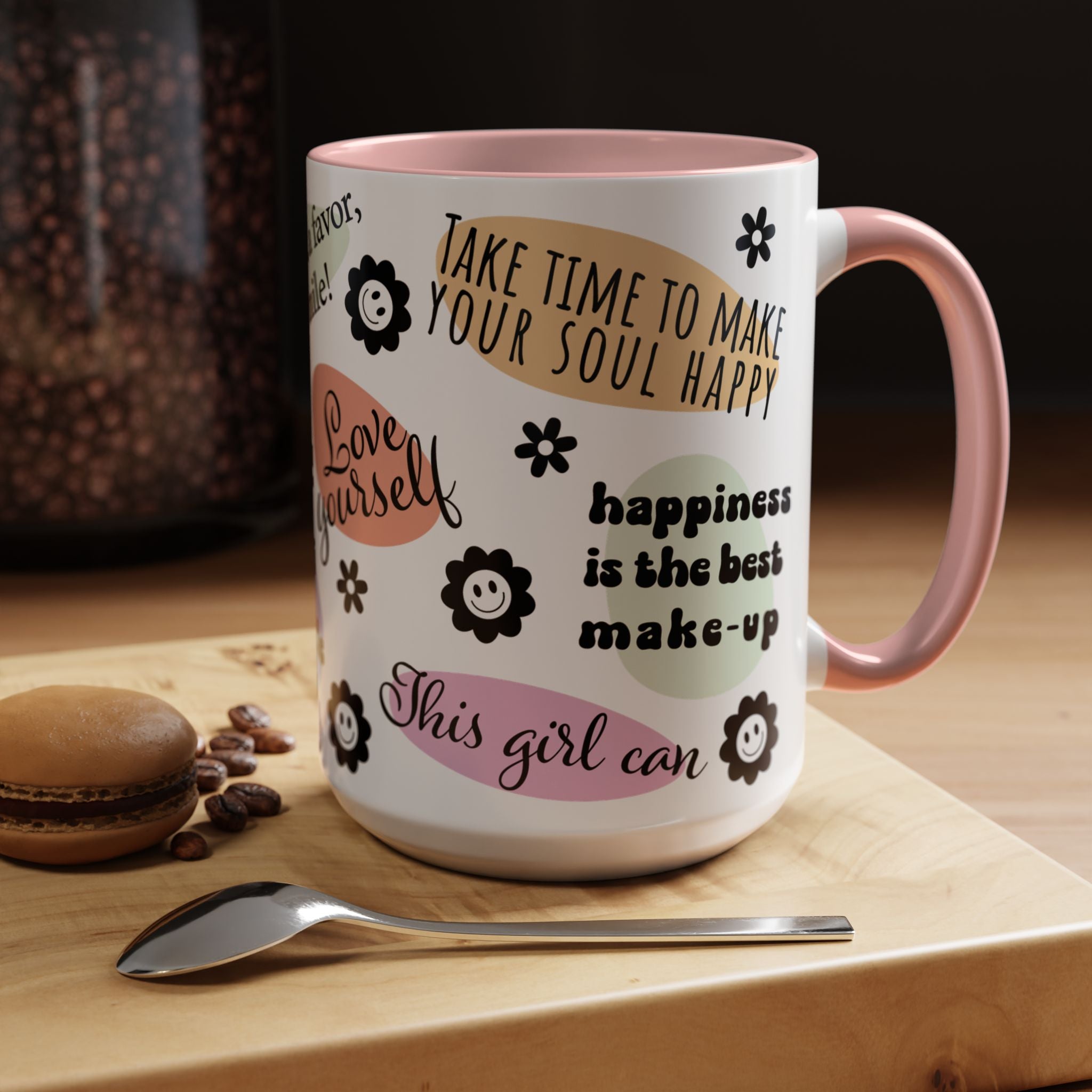 Mug - Mental Health Affirmation Love Yourself Accent Coffee Mug 15oz