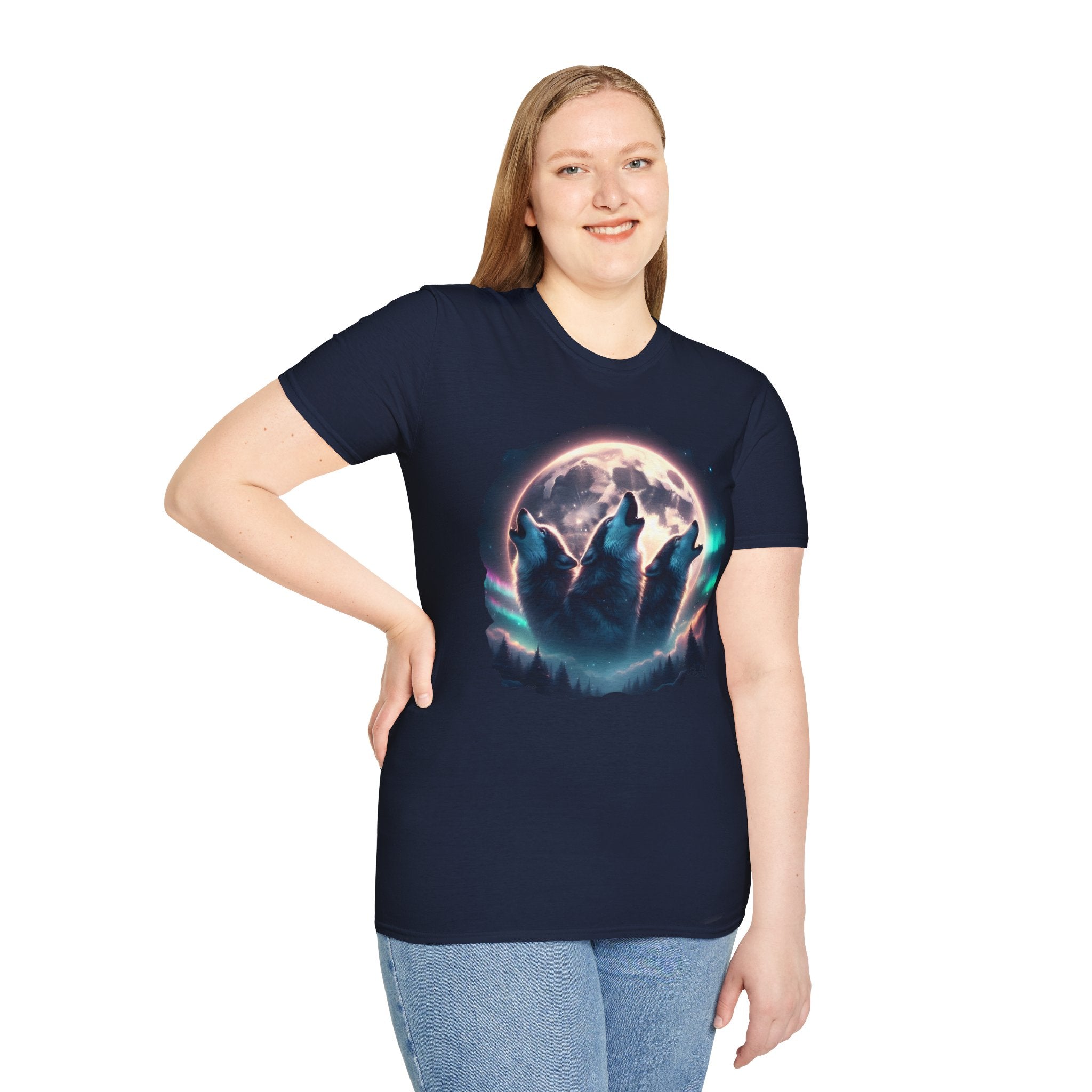 Wolves Howling Full Moon T-Shirt