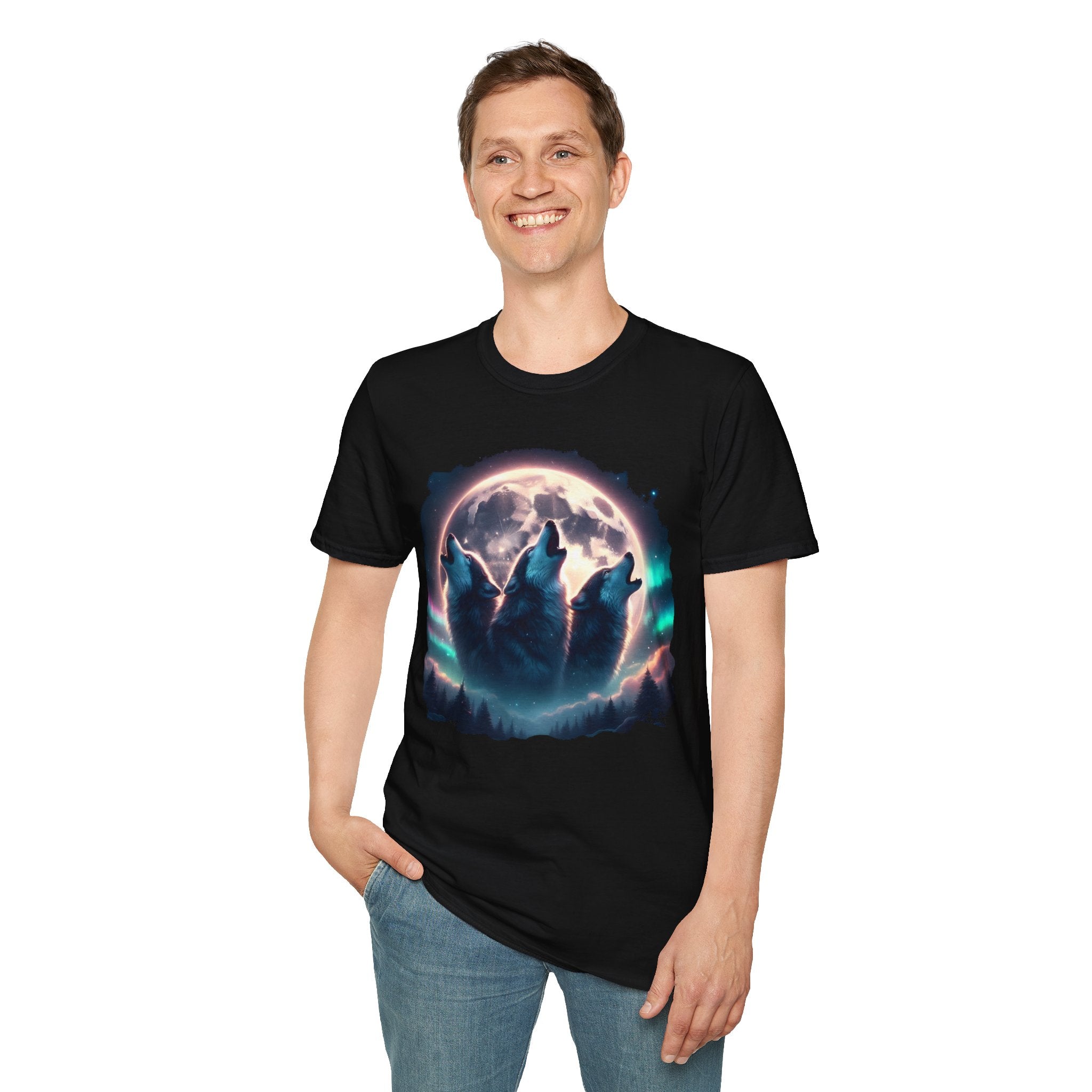 Wolves Howling Full Moon T-Shirt