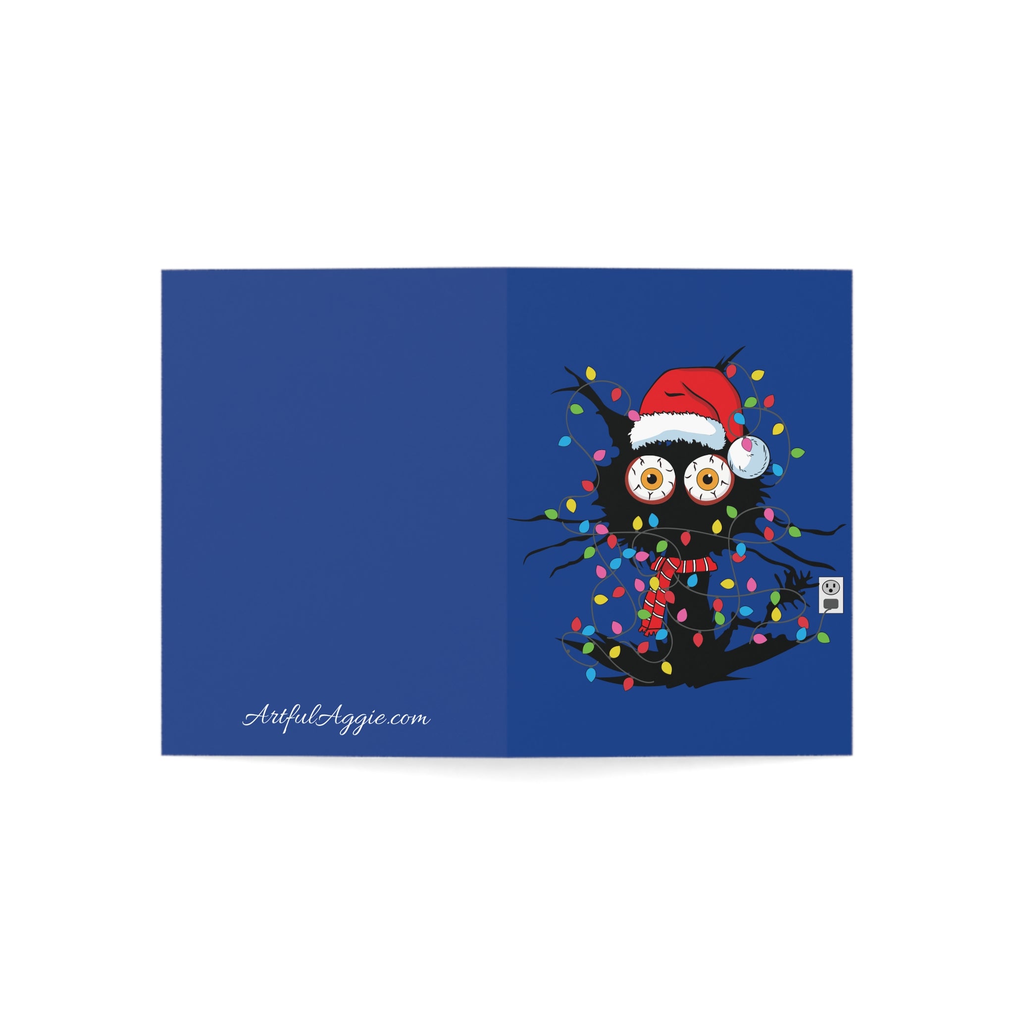 Frazzled Cat Holiday Greeting Card