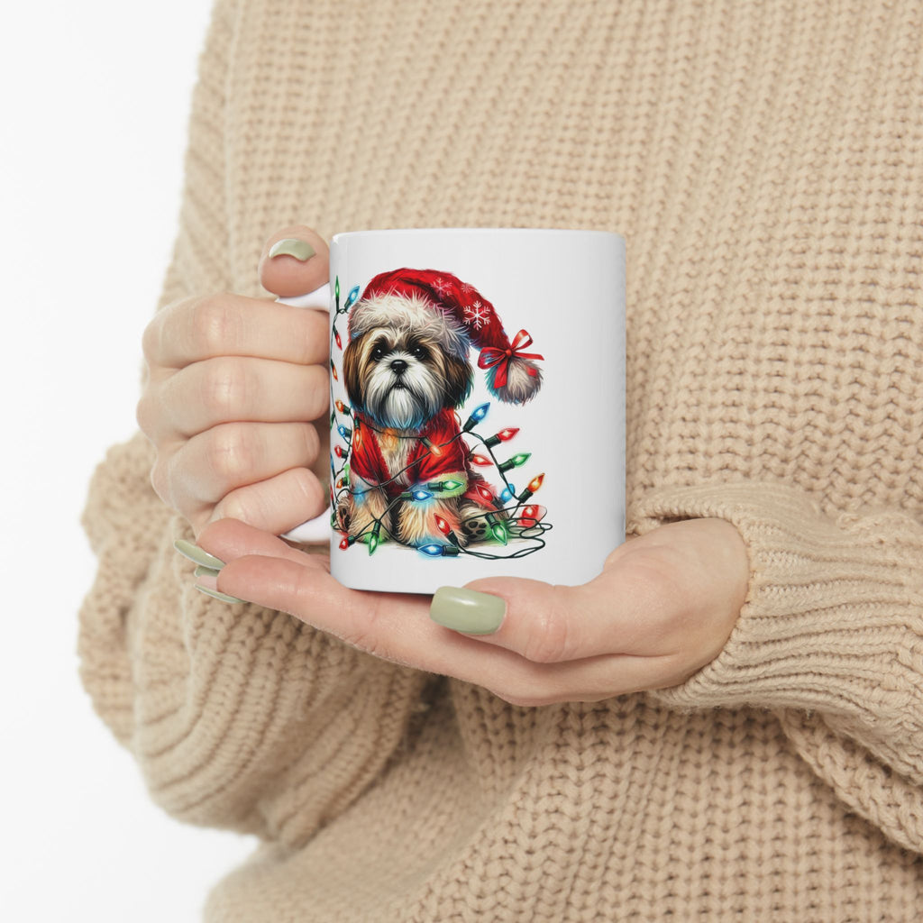 Shih Tsu Christmas Lights Mug