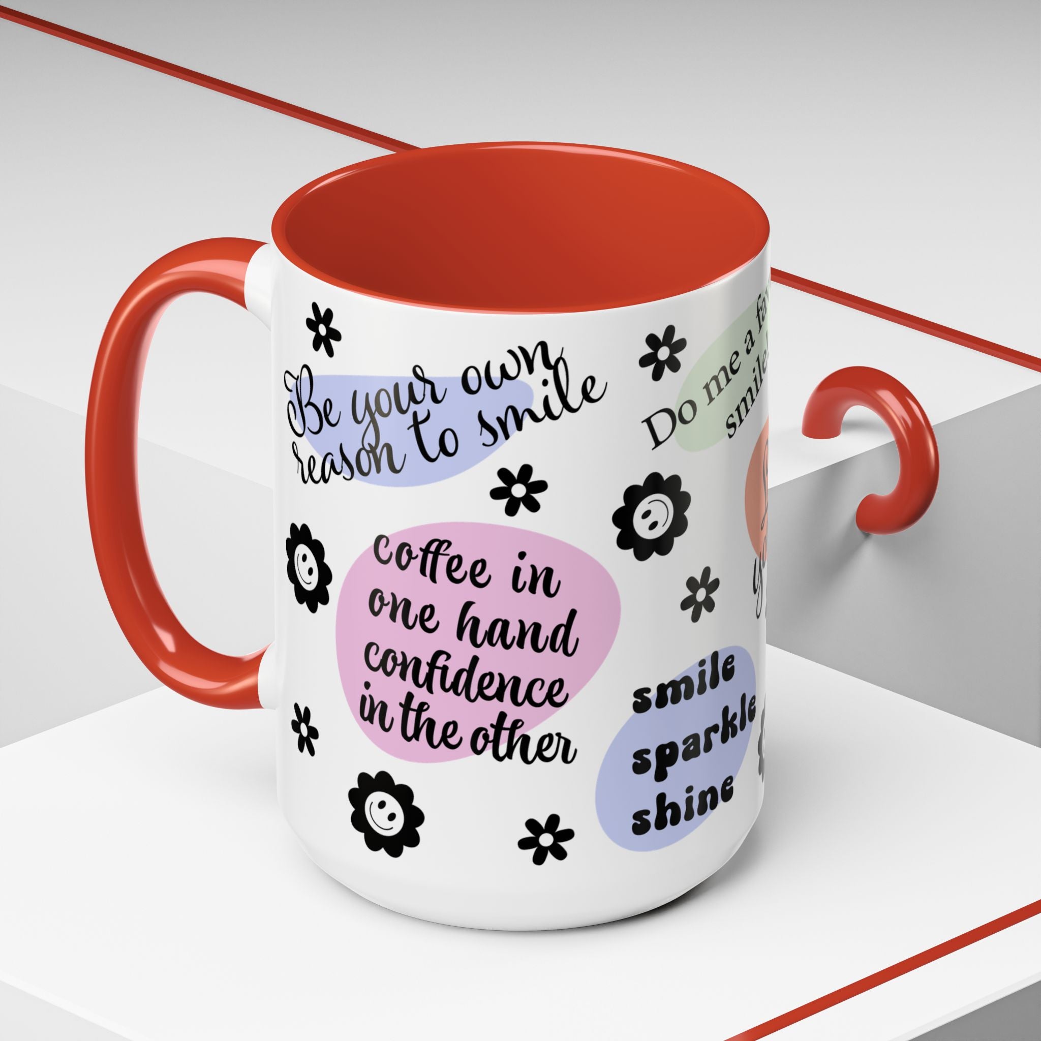 Mug - Mental Health Affirmation Love Yourself Accent Coffee Mug 15oz